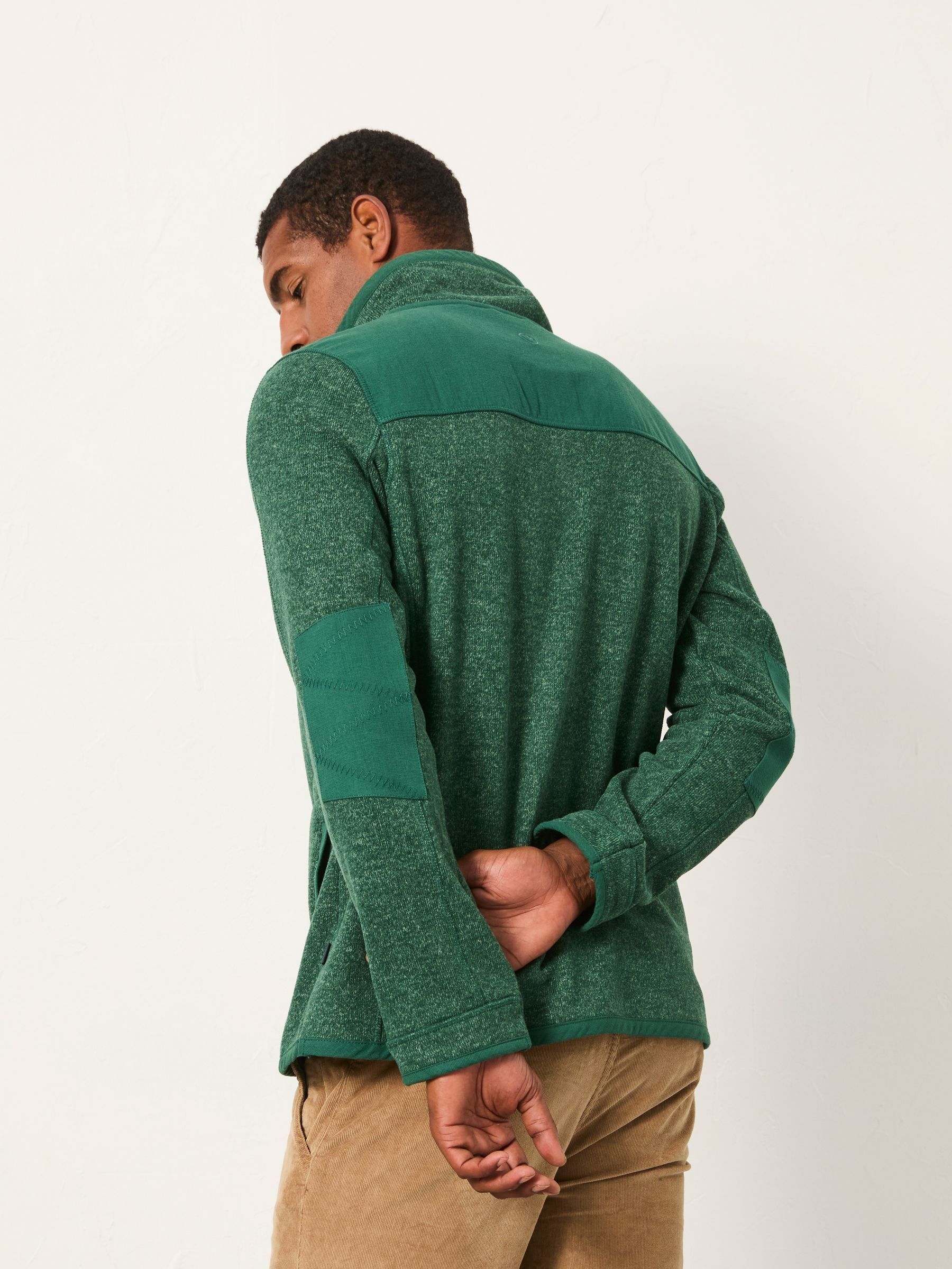 新品FAT GIGASCREEN HALFWEAVE セットアップ Haxby Emerald Green Half Zip Sweat | FatFace