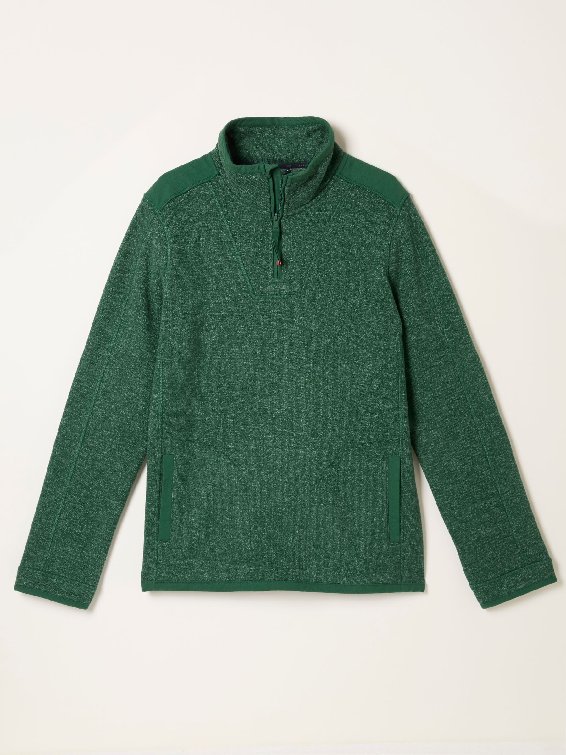 Haxby Emerald Green Half Zip Sweat | FatFace