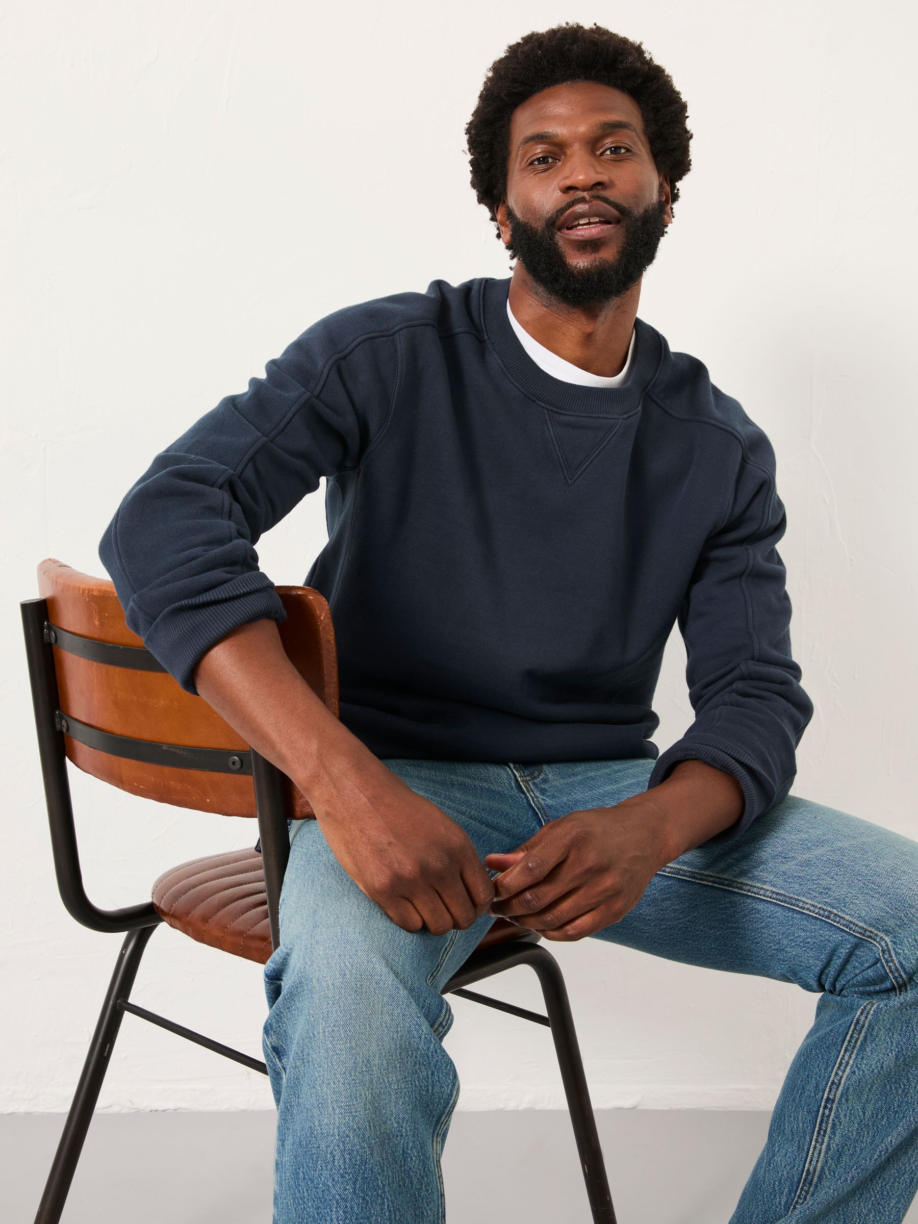 Brooke Navy Crew Sweat - Image 5 of 6