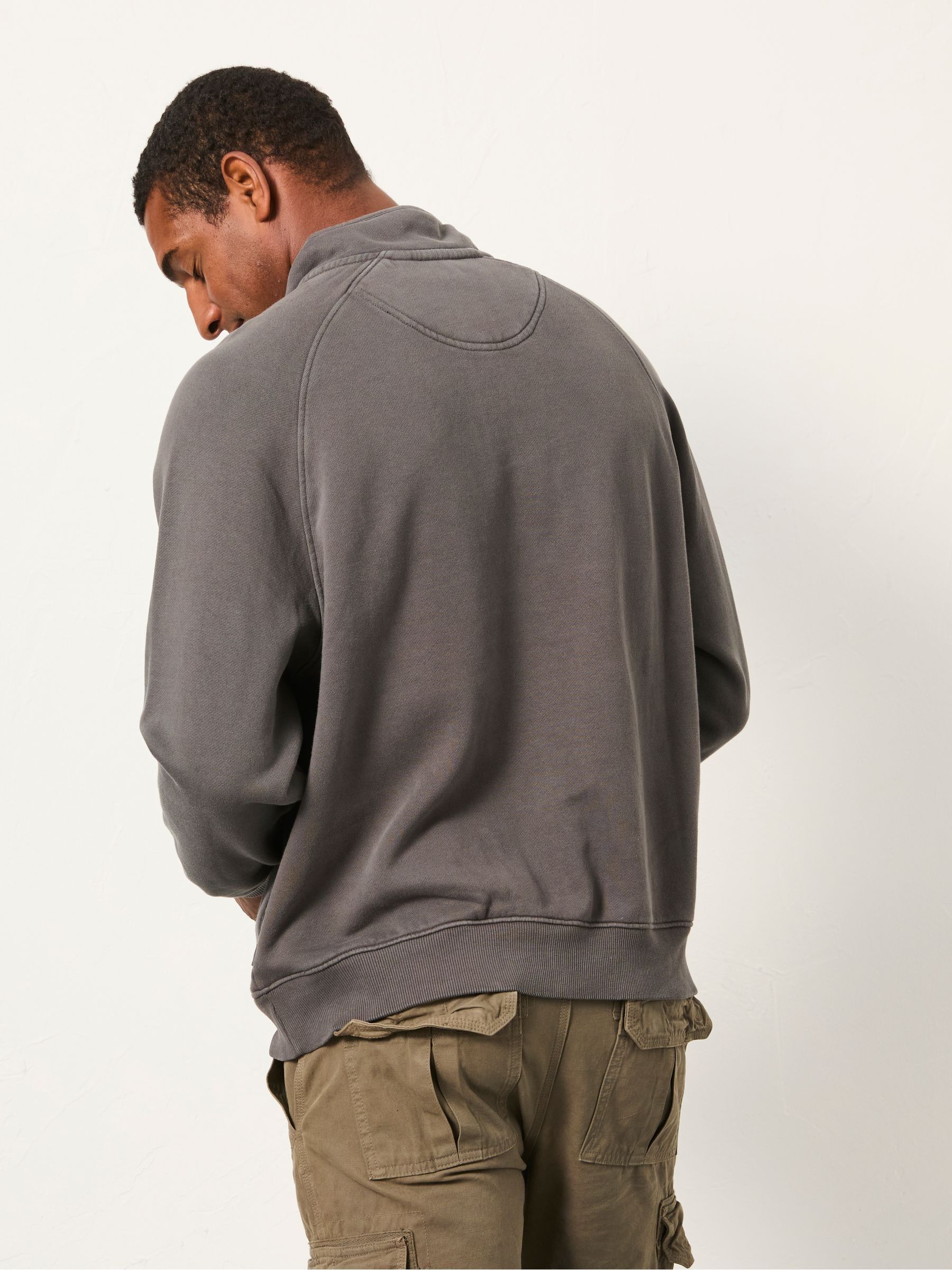 Brooke Grey Half Neck Sweat Top - Image 2 of 5