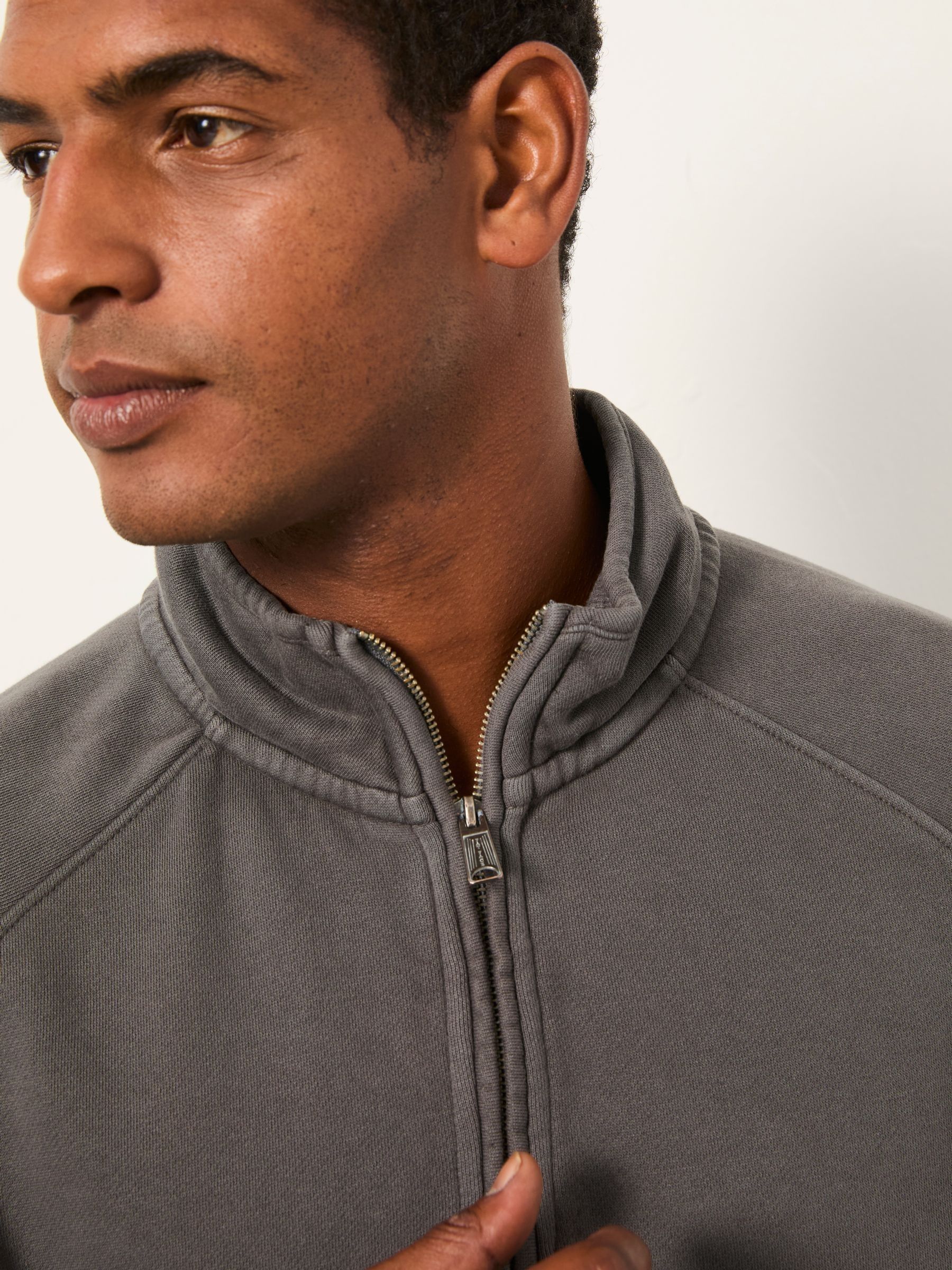 Brooke Grey Half Neck Sweat Top - Image 3 of 5
