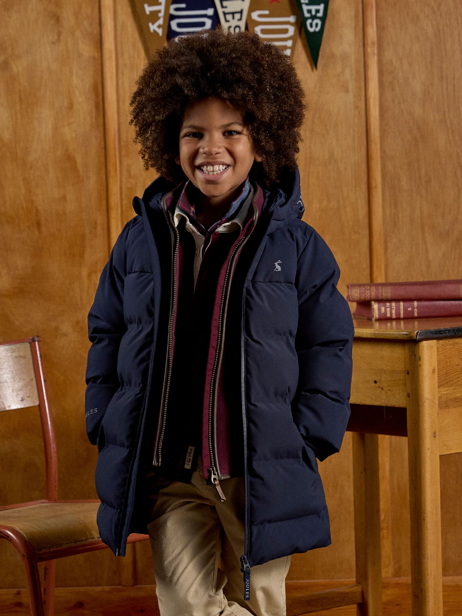 Kids' Padwell Navy Waterproof Padded Coat - Image 1 of 6