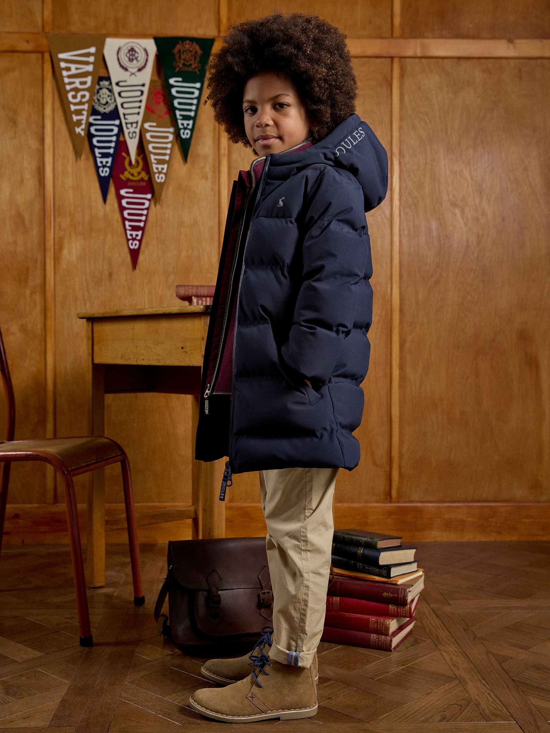 Kids' Padwell Navy Waterproof Padded Coat - Image 2 of 6 Kids' Padwell Navy Waterproof Padded Coat - Image 2 of 6