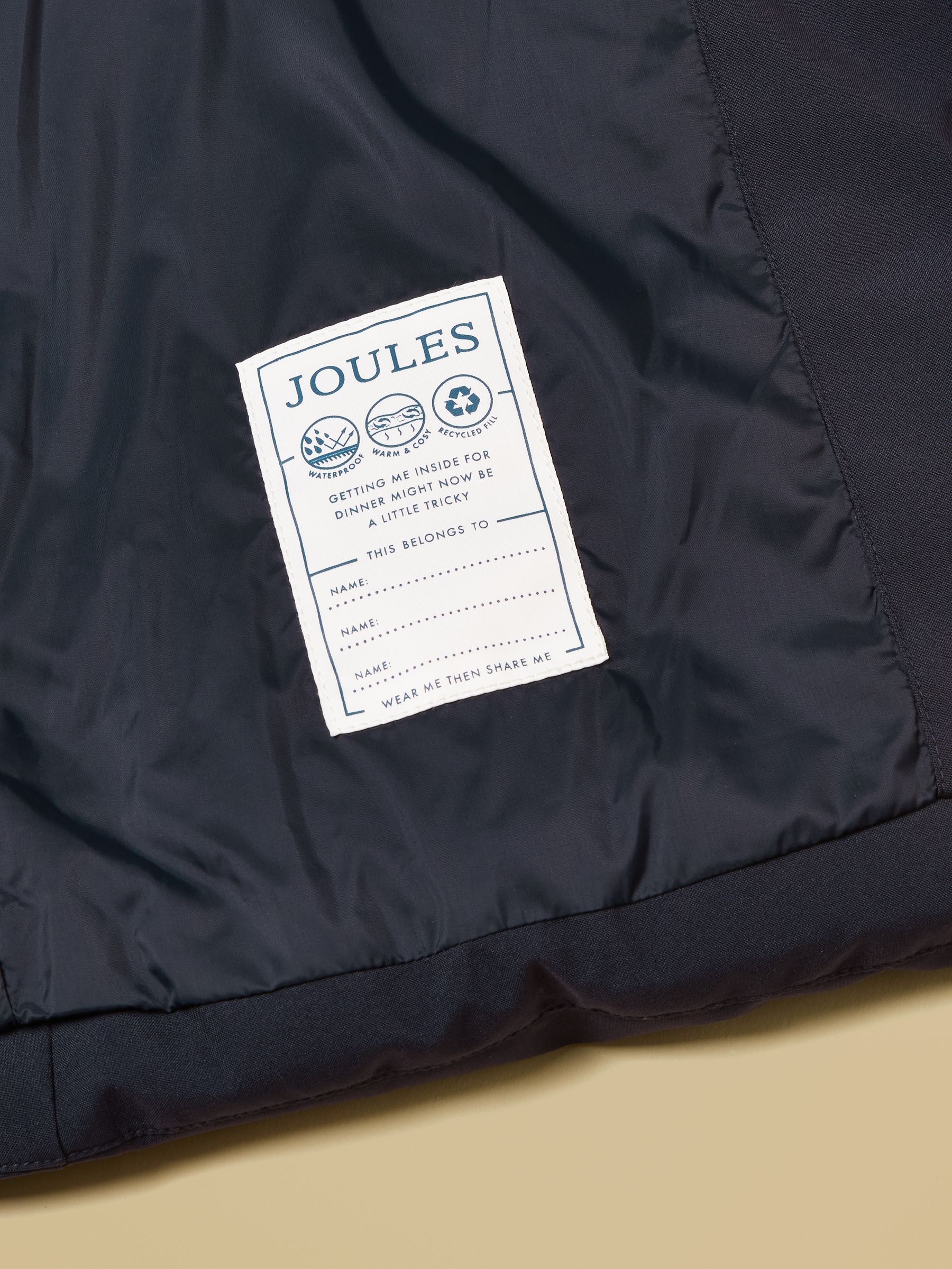 Kids' Padwell Navy Waterproof Padded Coat - Image 6 of 6