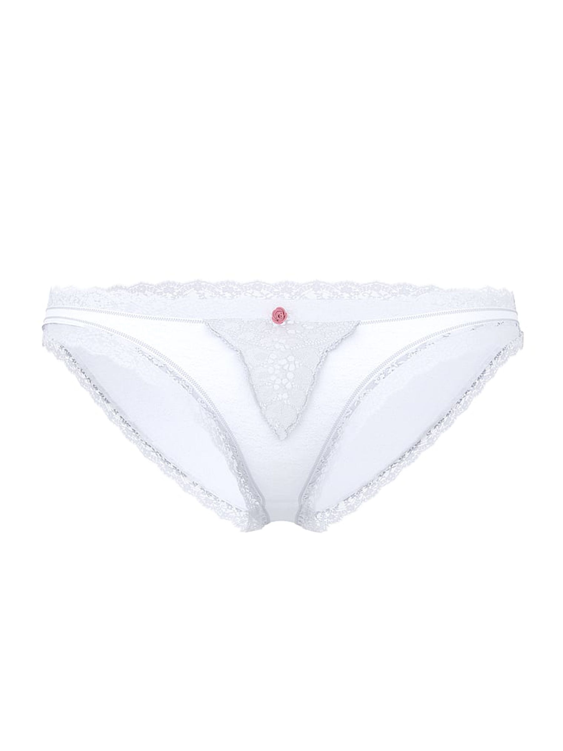 Palest Blue Lace Trim Bikini Knickers - Image 3 of 3