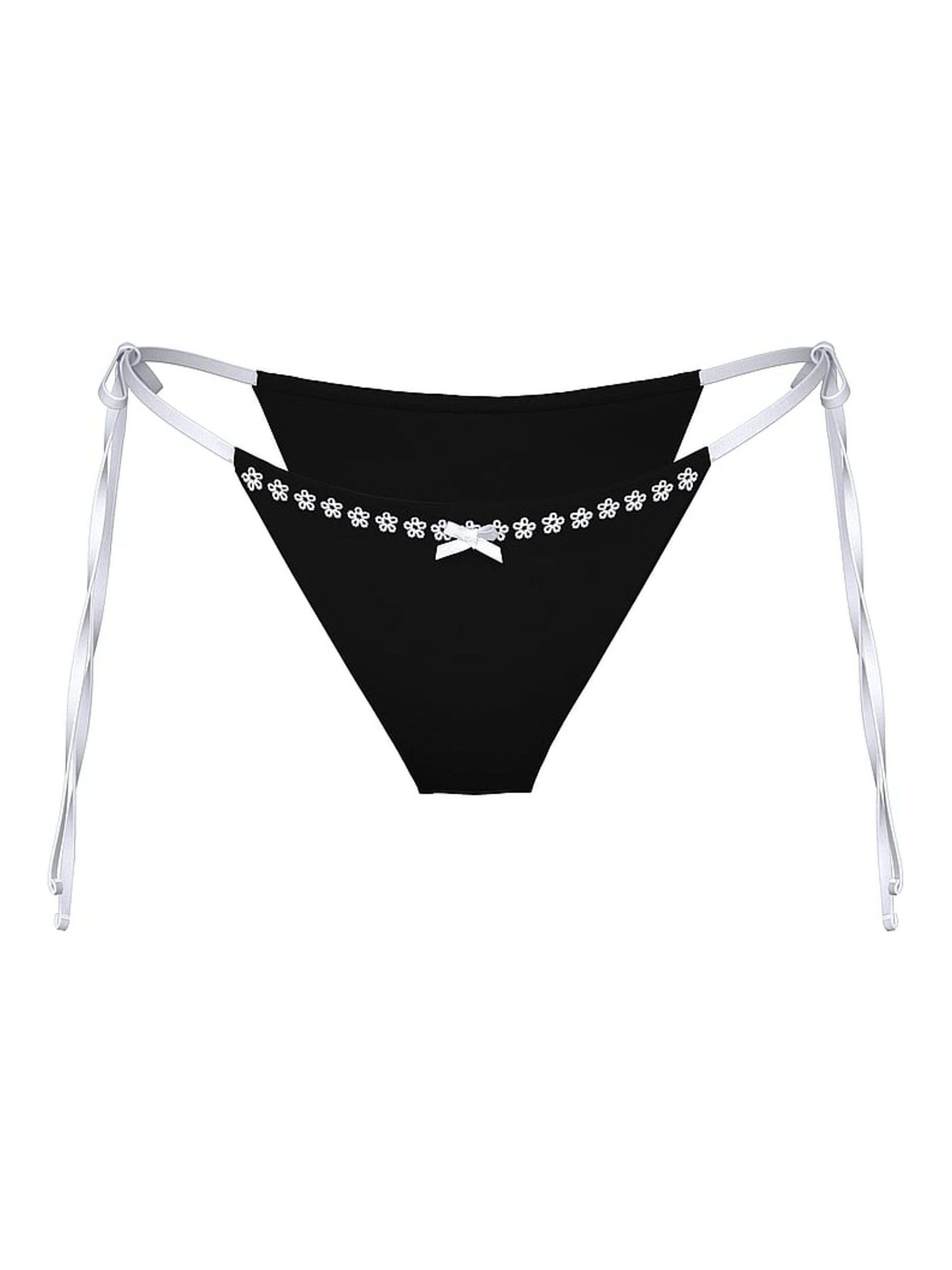Black Tie Side Bikini Bottoms - Image 3 of 3