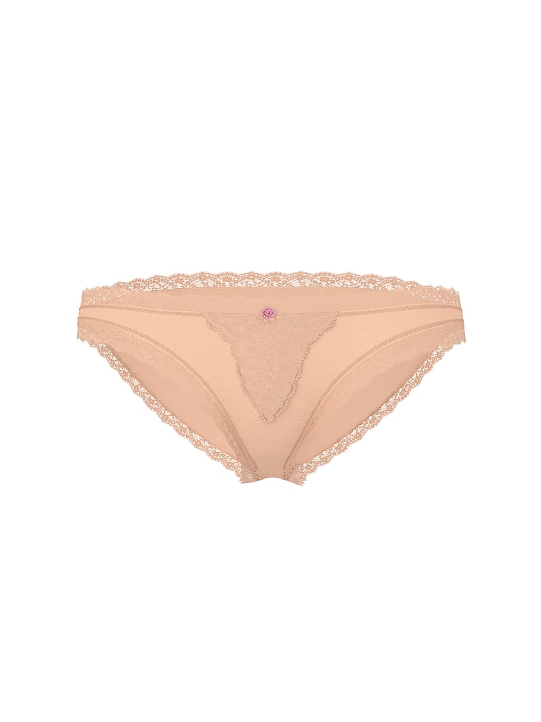 Praline Nude Lace Trim Bikini Knickers - Image 3 of 3