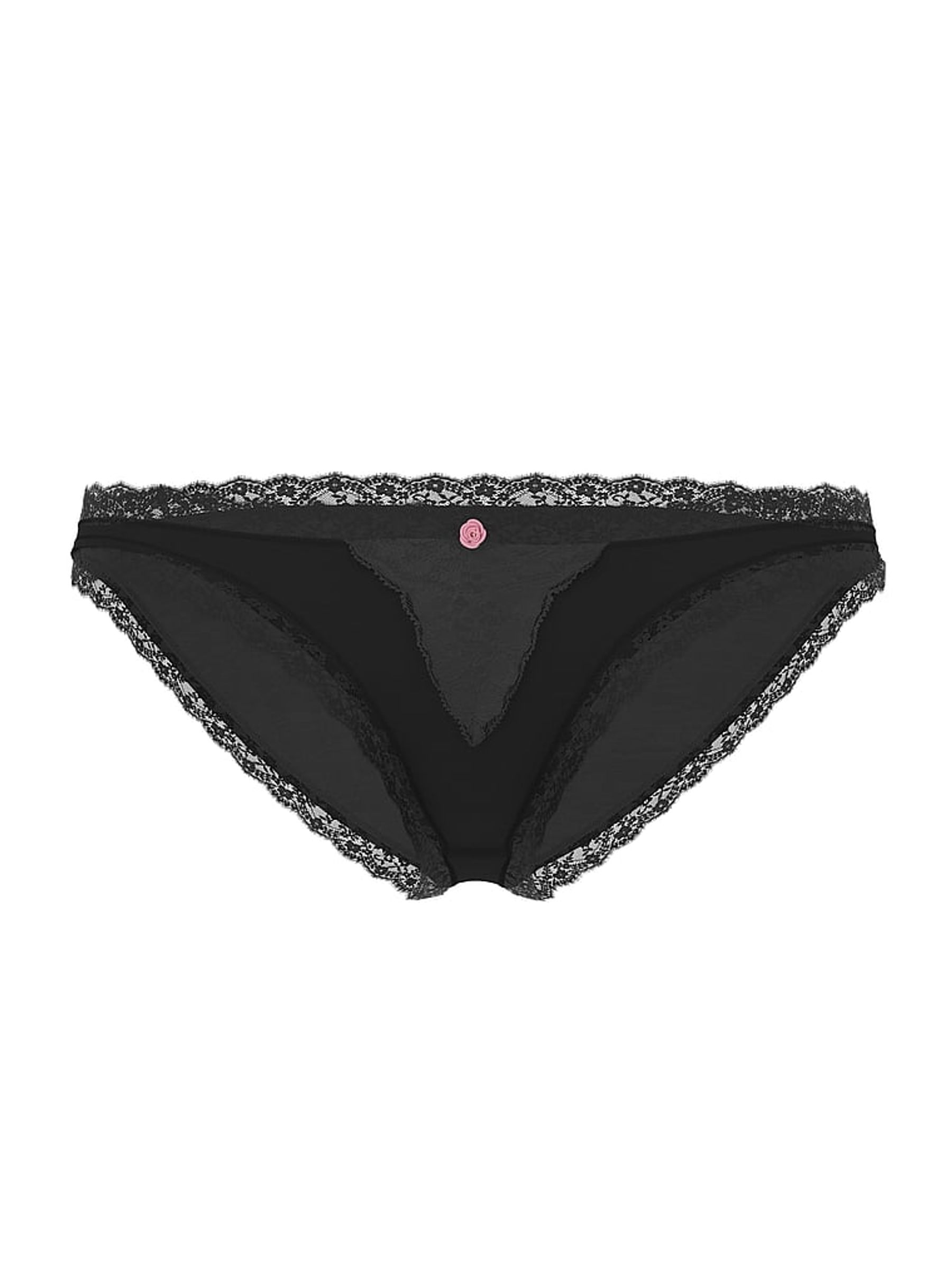 Black Lace Trim Bikini Knickers - Image 3 of 3