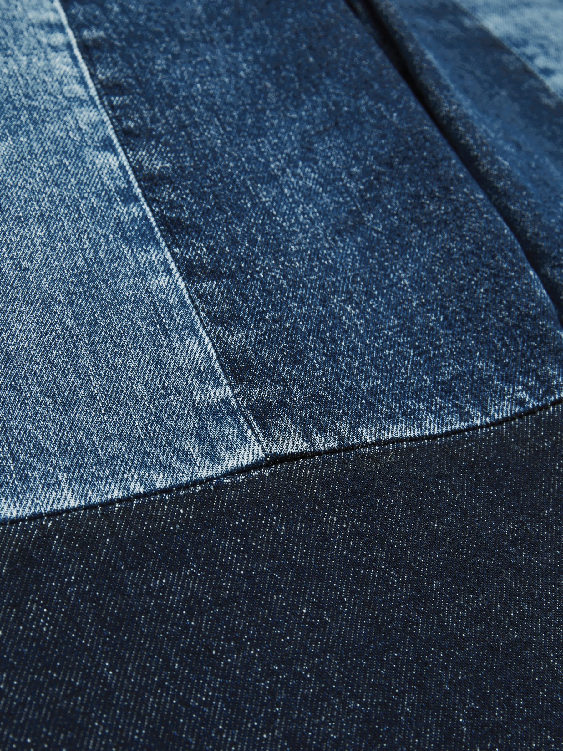 Straight-Leg Patchwork Jeans in Mid Blue - image 2