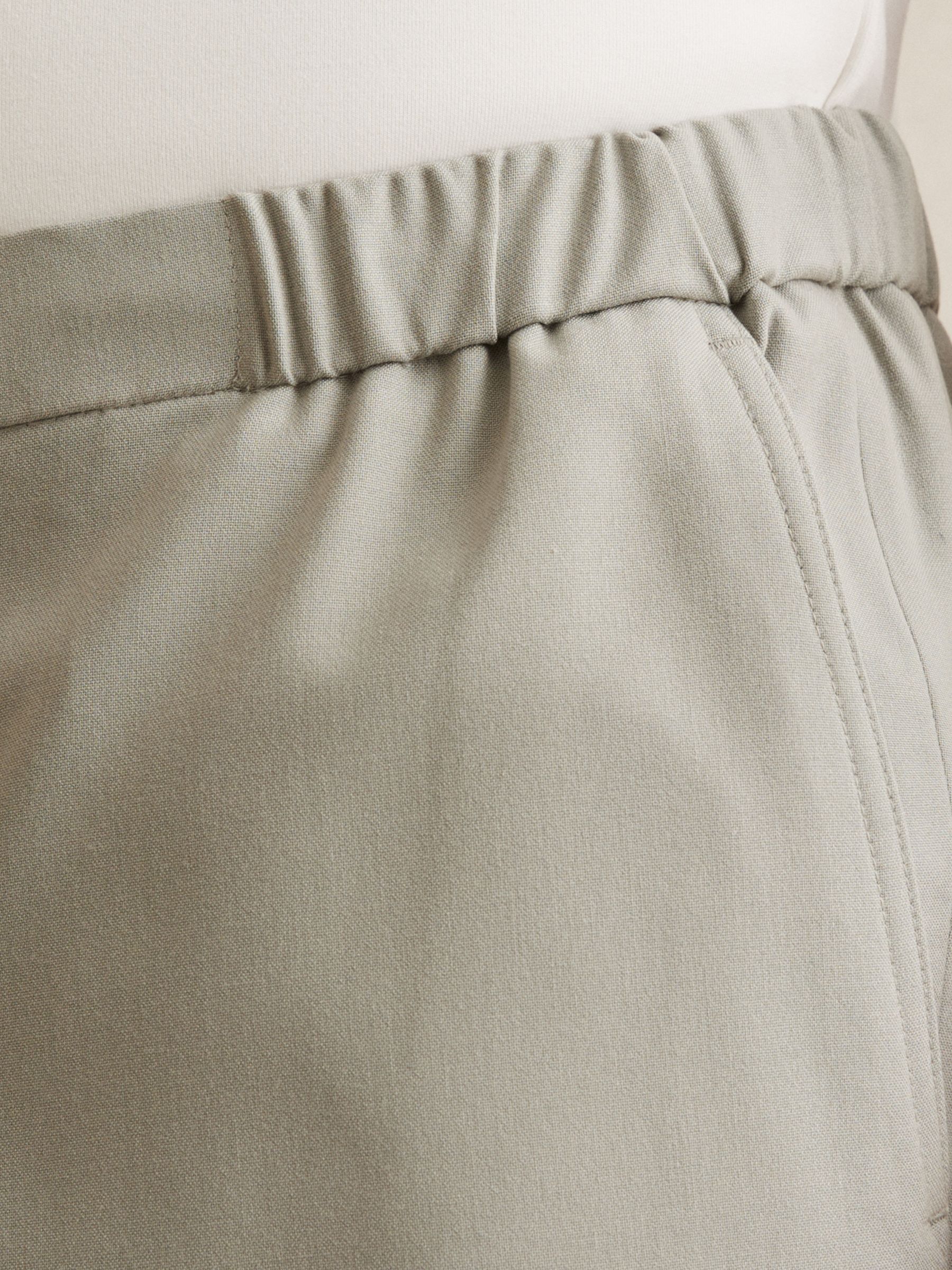 Drawstring Chino Shorts in Sage Green - Image 4 of 6