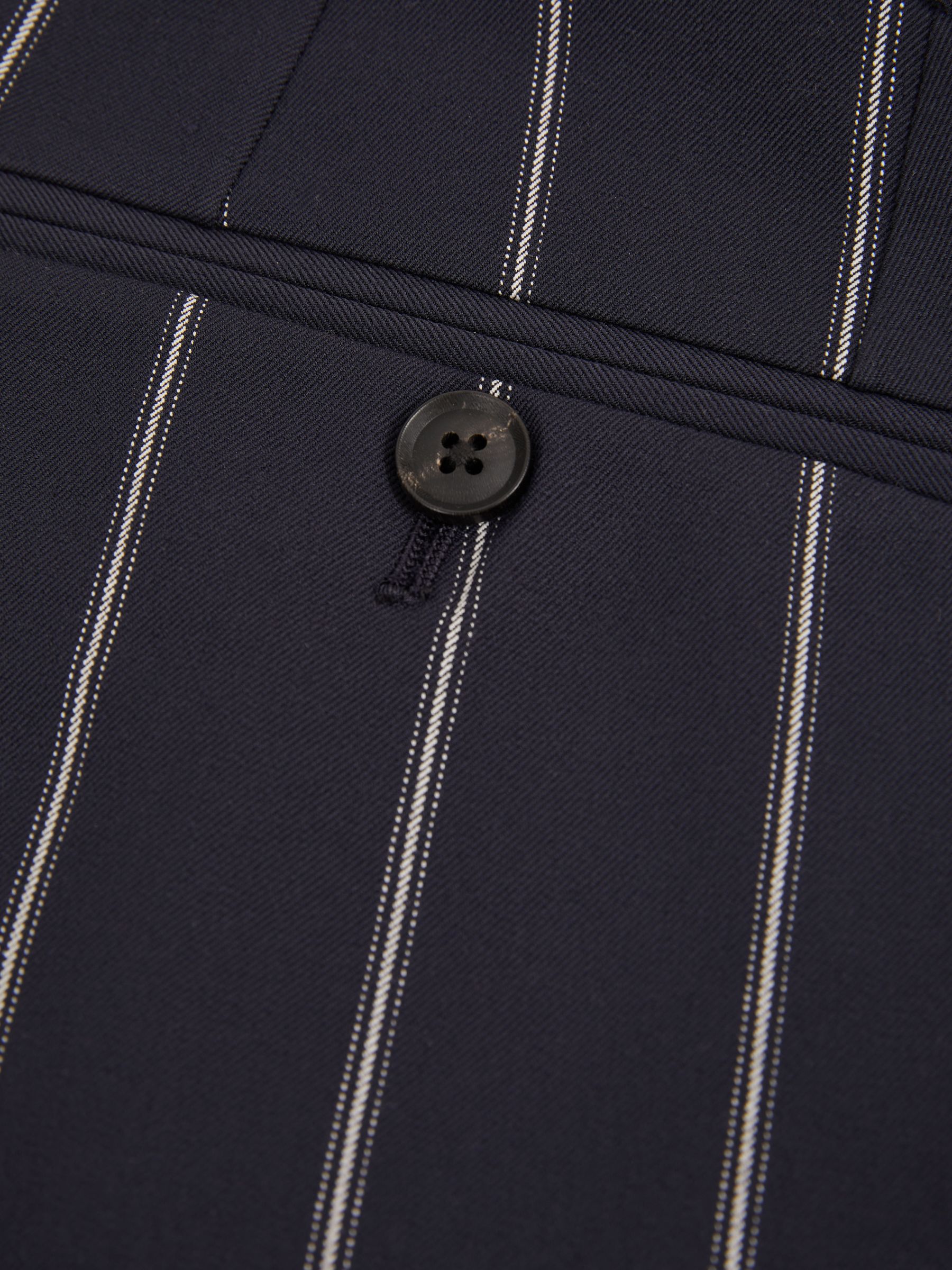 Striped Side-Adjuster Shorts in Navy - Image 6 of 6