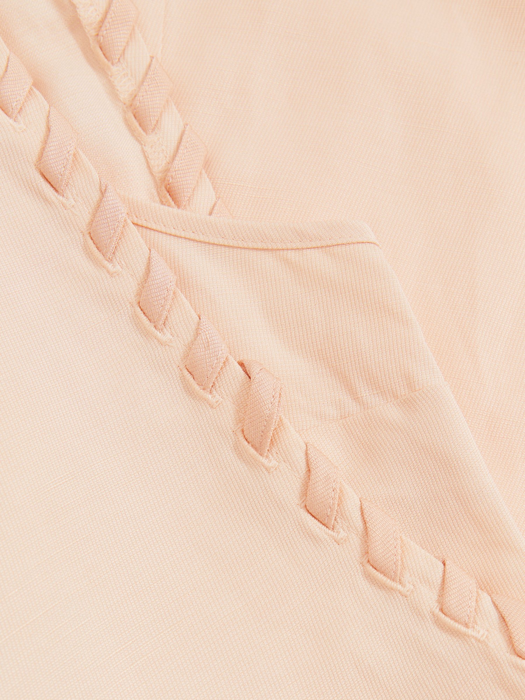 Whipstitch Sleeveless Shift Dress in Peach - Image 6 of 6