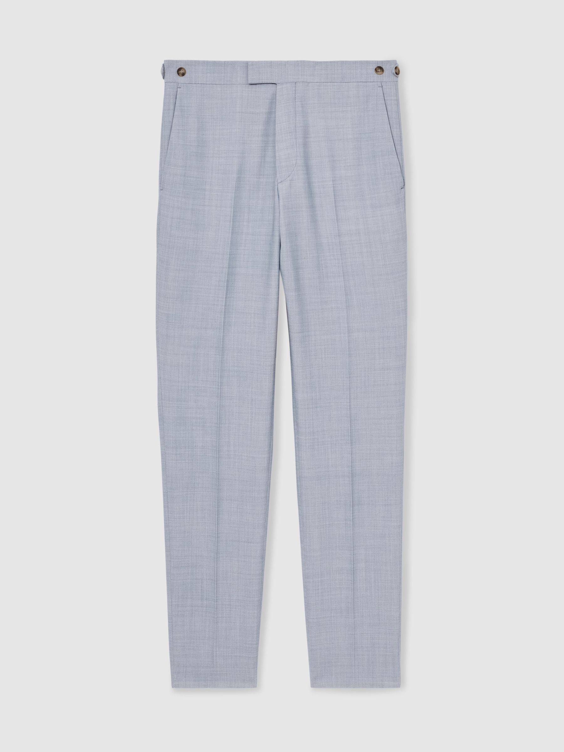 Slim-Fit Suit Trousers With Wool in Soft Blue - Image 2 of 7