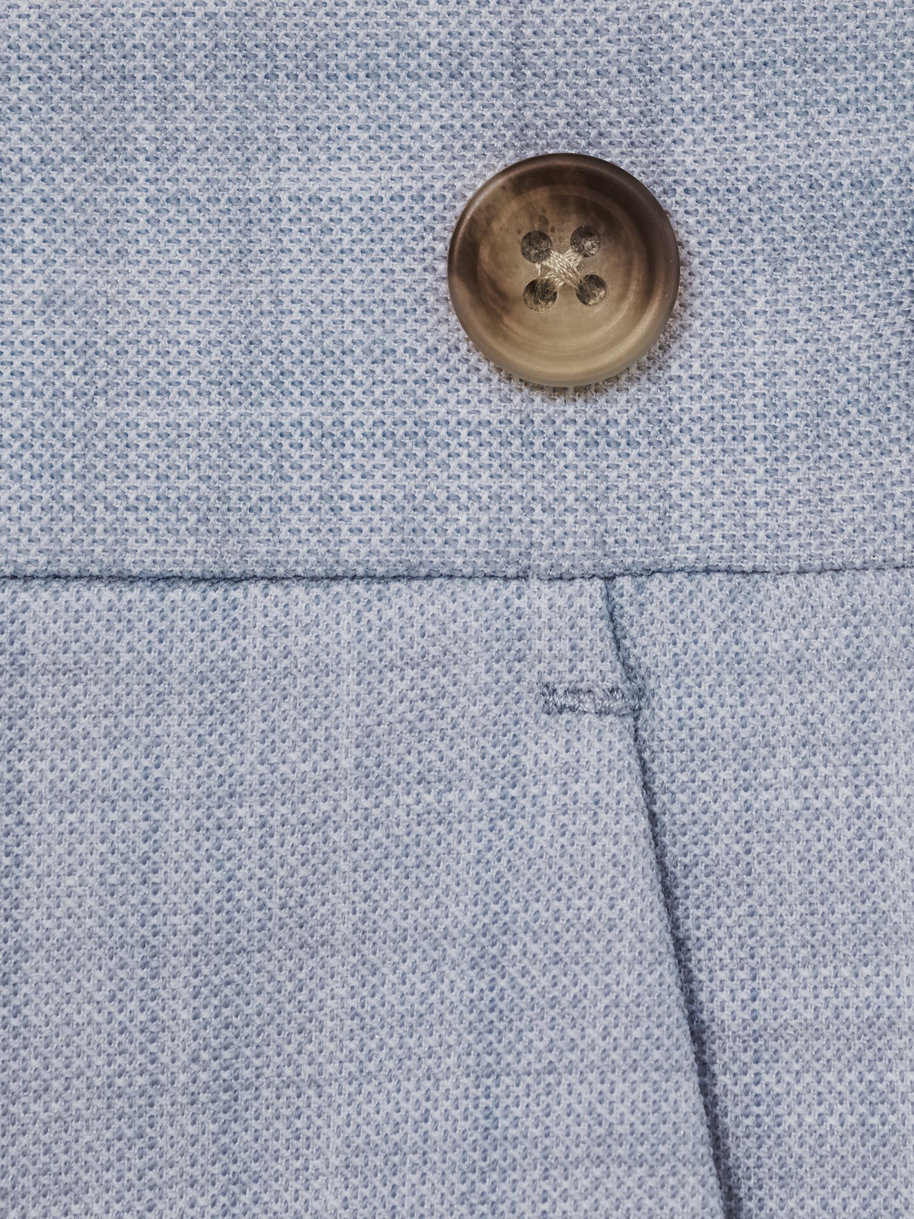 Slim-Fit Suit Trousers With Wool in Soft Blue - Image 7 of 7