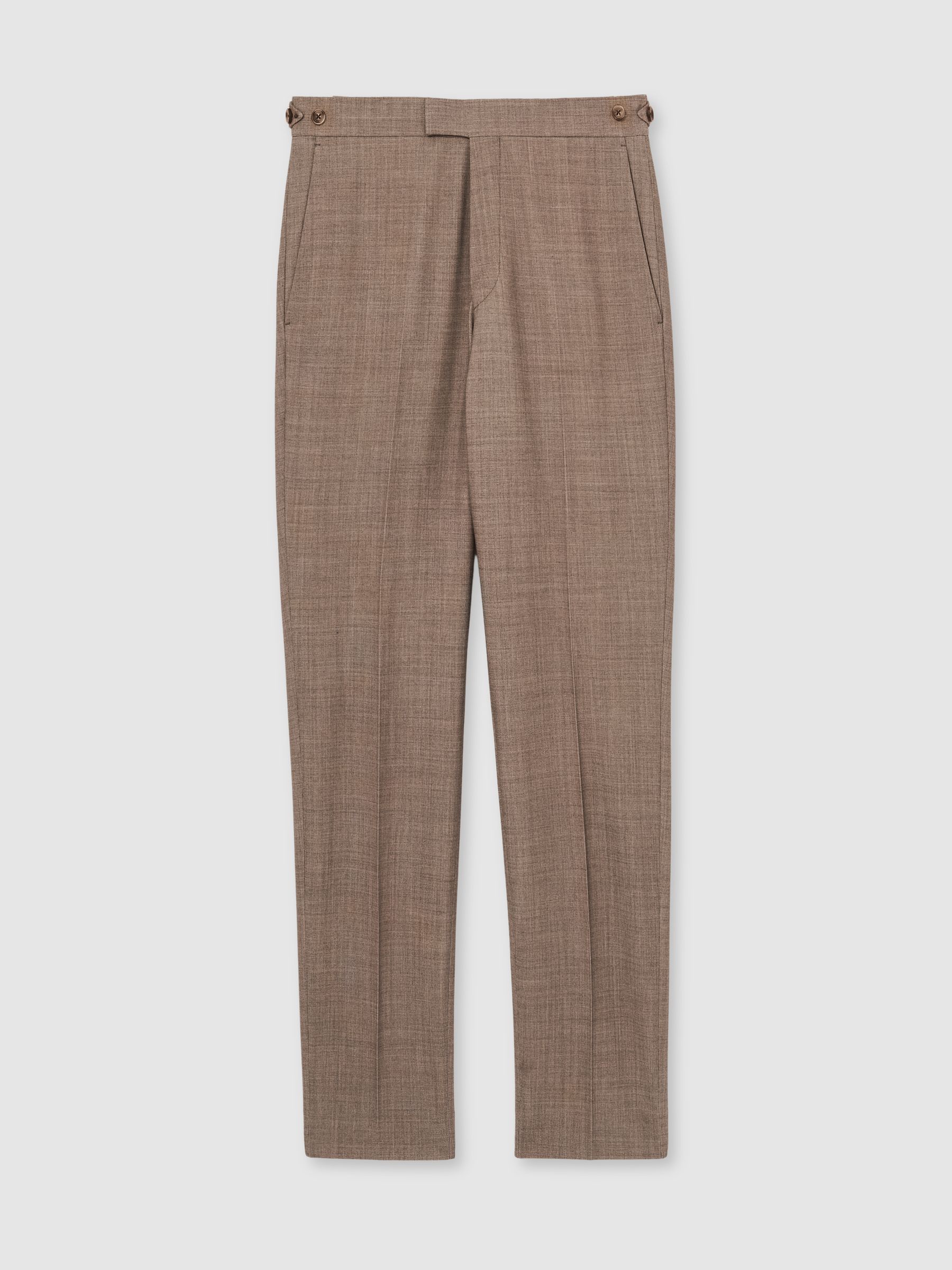 Slim-Fit Suit Trousers With Wool in Brown - Image 2 of 7
