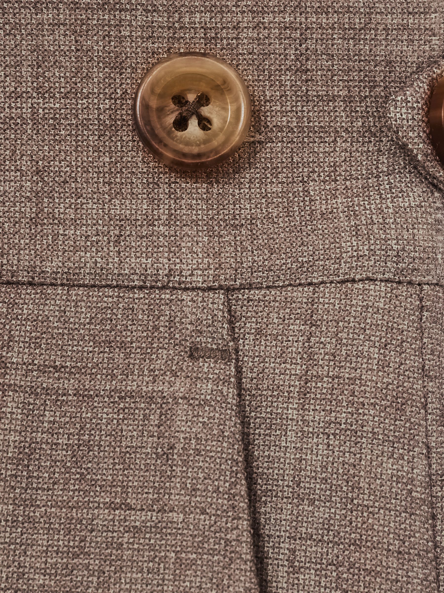 Slim-Fit Suit Trousers With Wool in Brown - Image 7 of 7