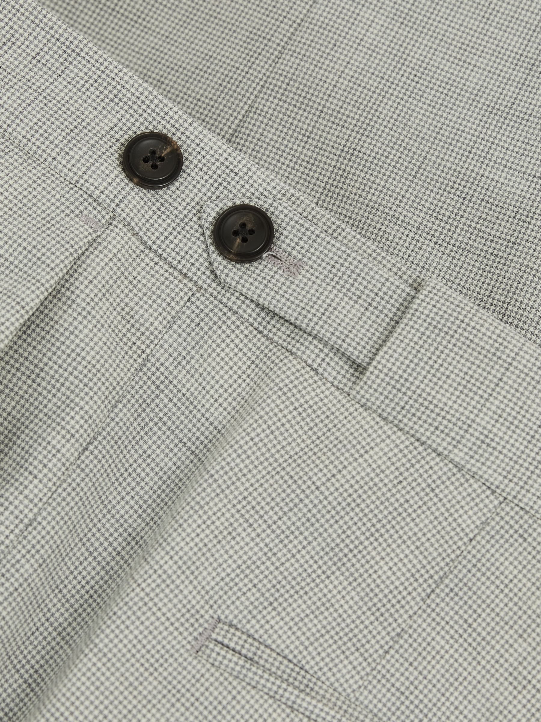 Puppytooth-Check Suit Trousers Slim-Fit in Grey - Image 8 of 9