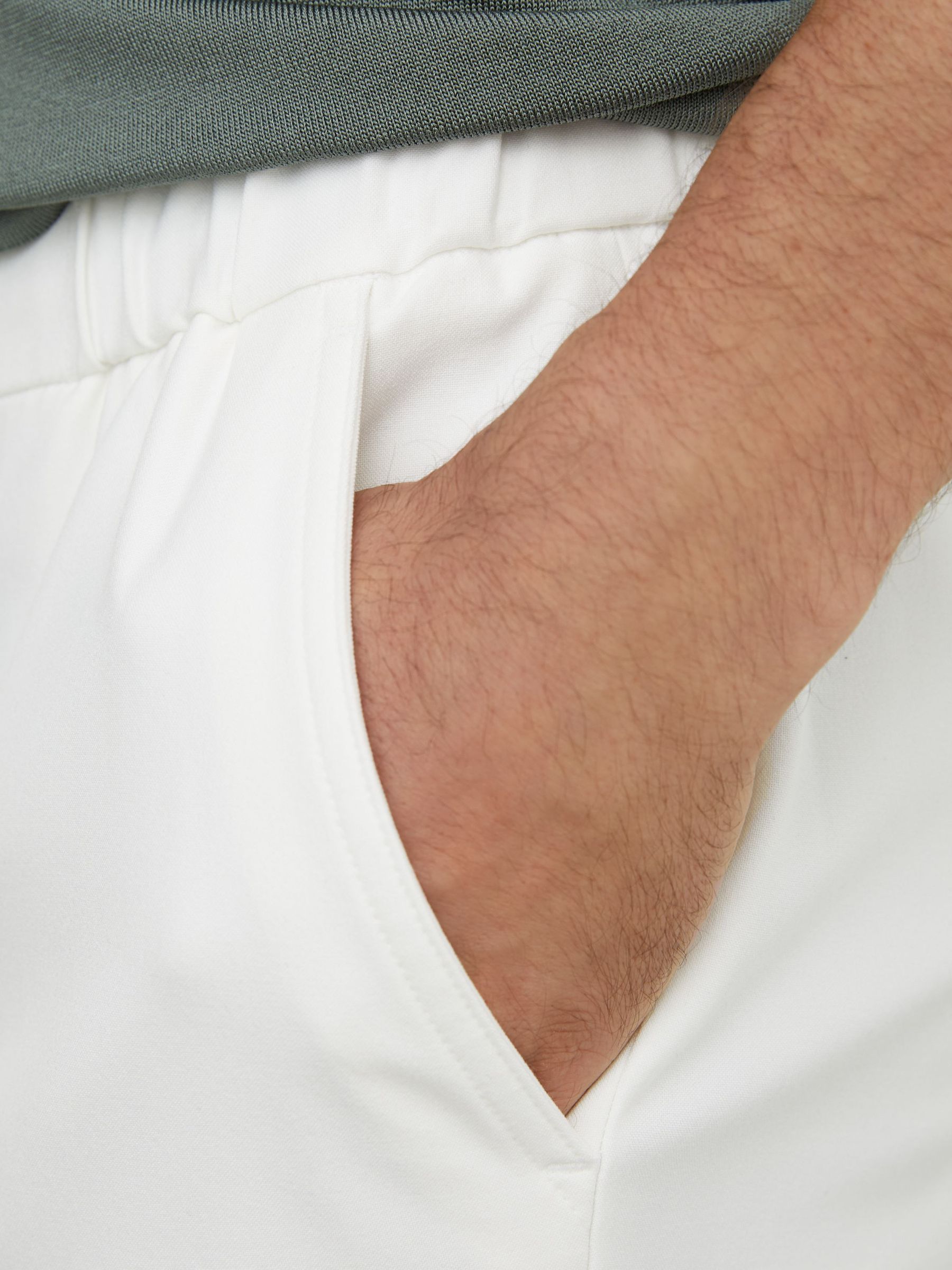 Drawstring Chino Shorts in White - image 4