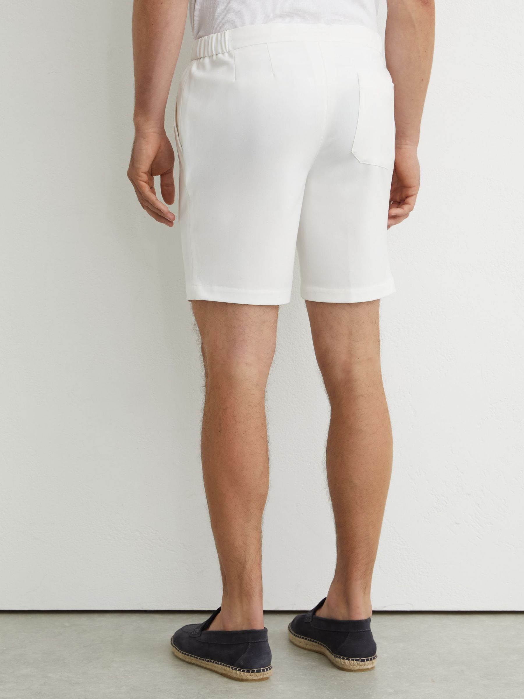 Drawstring Chino Shorts in White - image 5