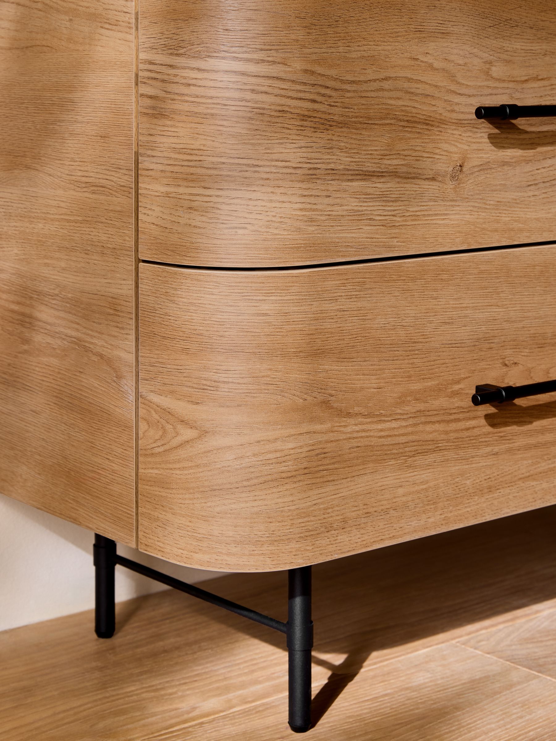 Oak Effect Zeke Wide Chest of Drawer - Image 2 of 3