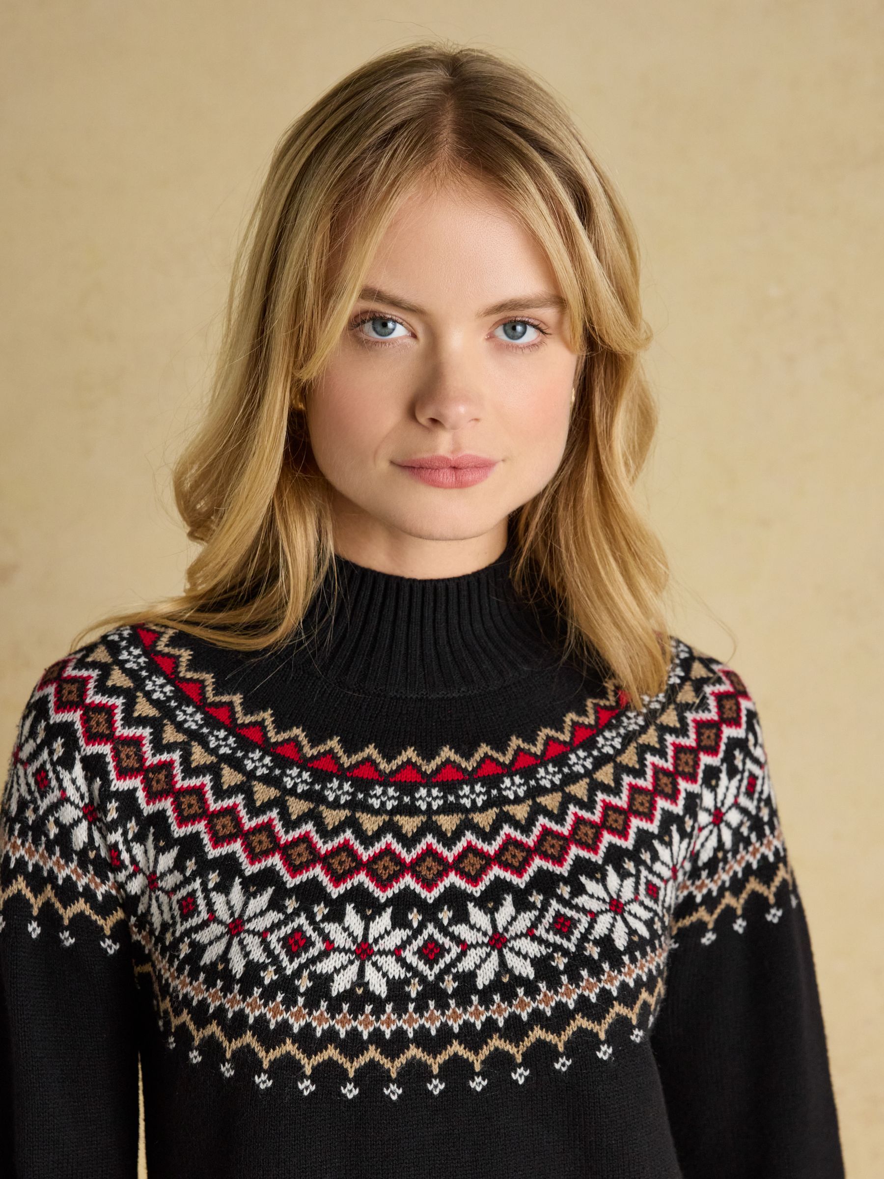 Alba Black Intarsia Knitted Dress - Image 4 of 7