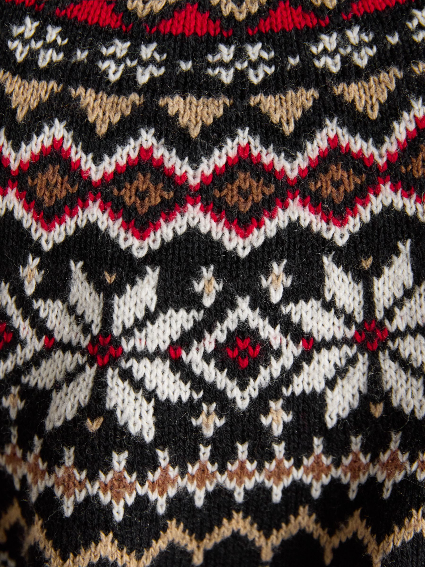 Alba Black Intarsia Knitted Dress - Image 6 of 7