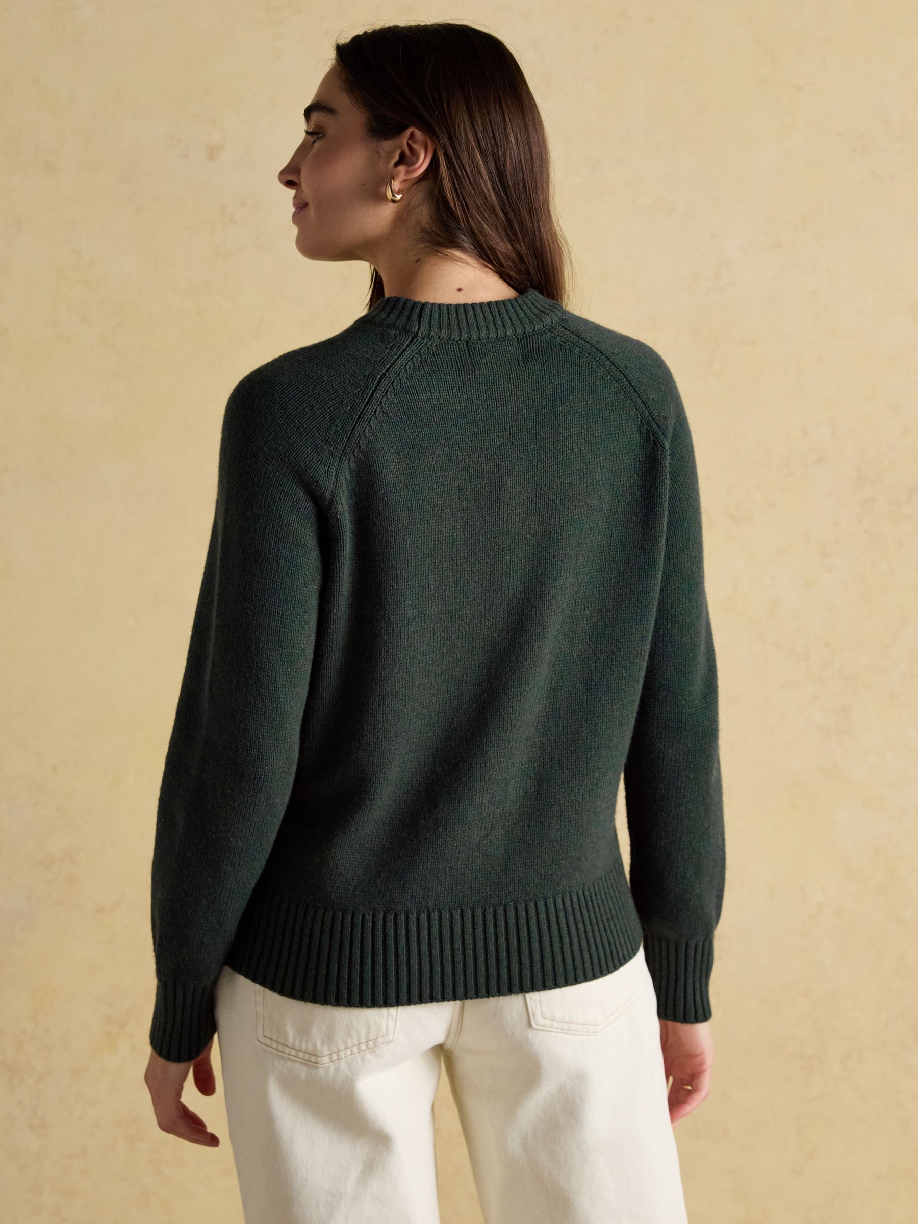 Green Jonty Fox Intarsia Cotton-Rich Crew Neck Jumper - Image 5 of 15