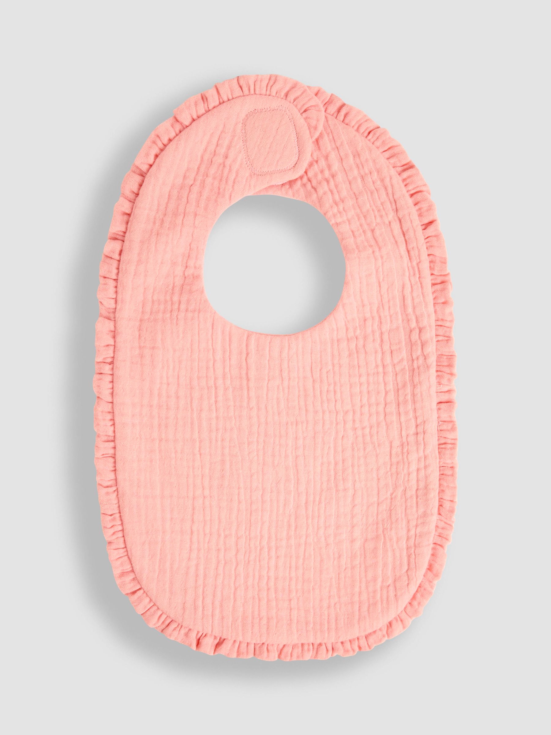 Pink Baby Muslin Frill Bib - Image 1 of 3