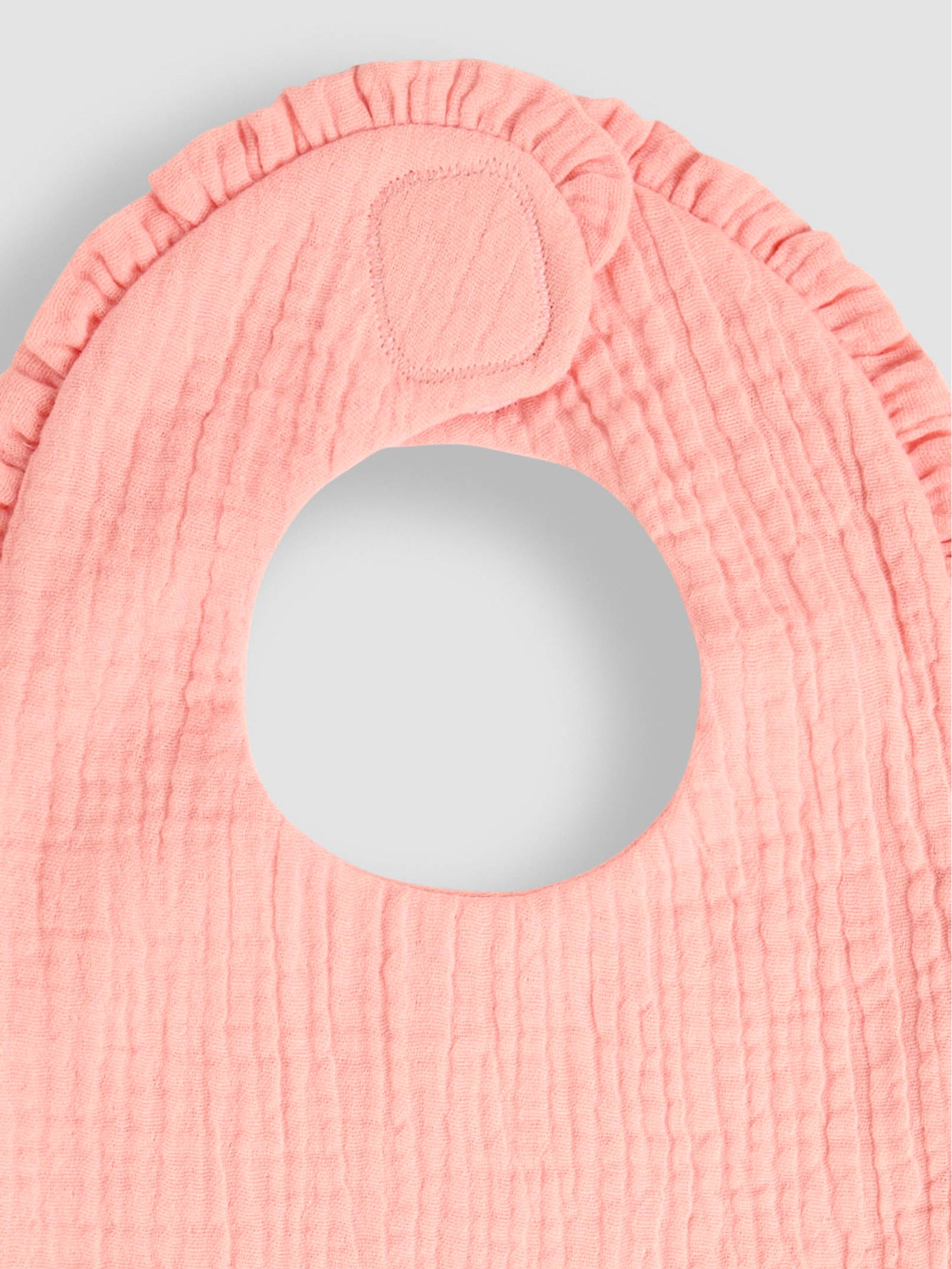 Pink Baby Muslin Frill Bib - Image 2 of 3
