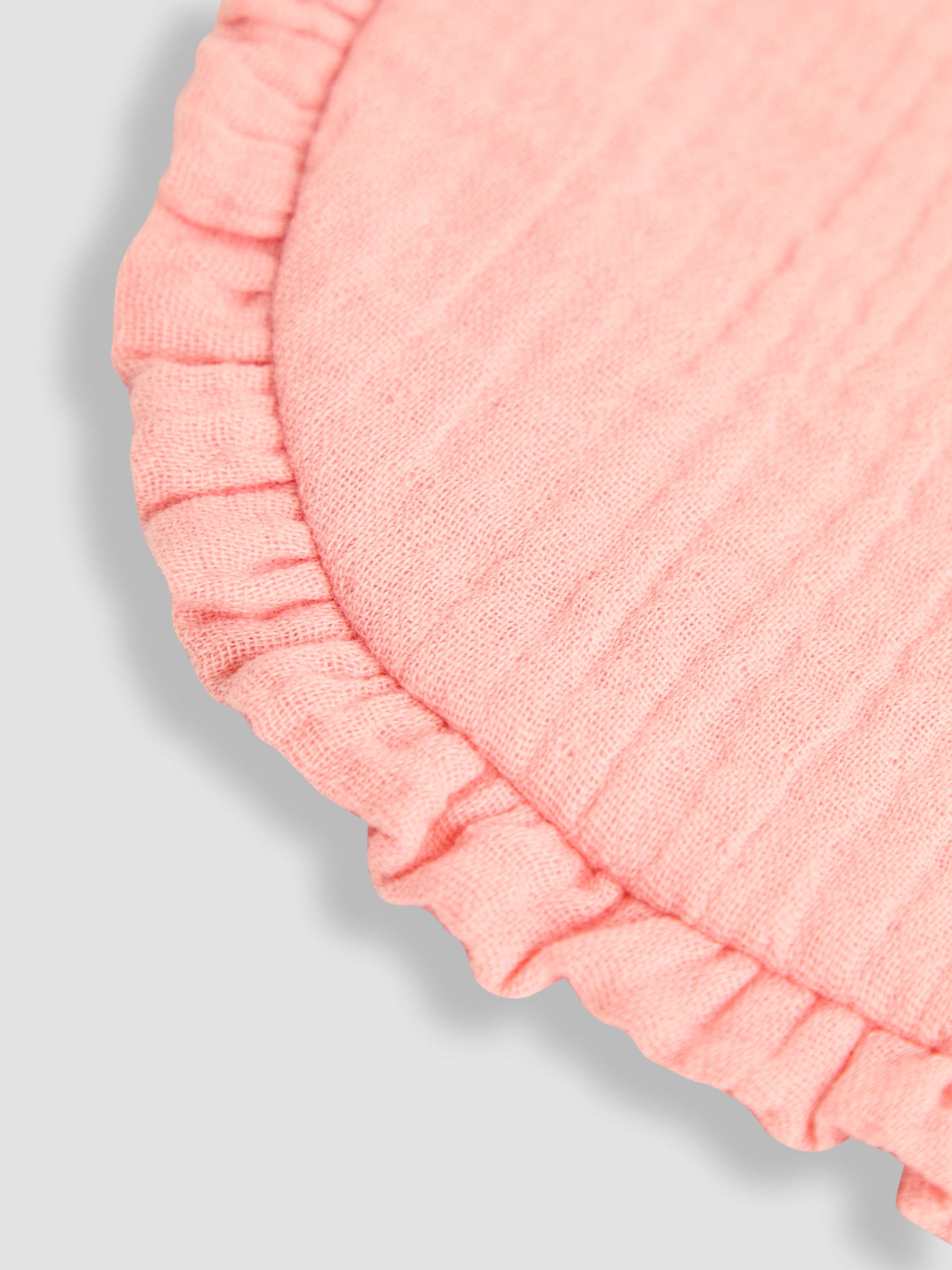 Pink Baby Muslin Frill Bib - Image 3 of 3
