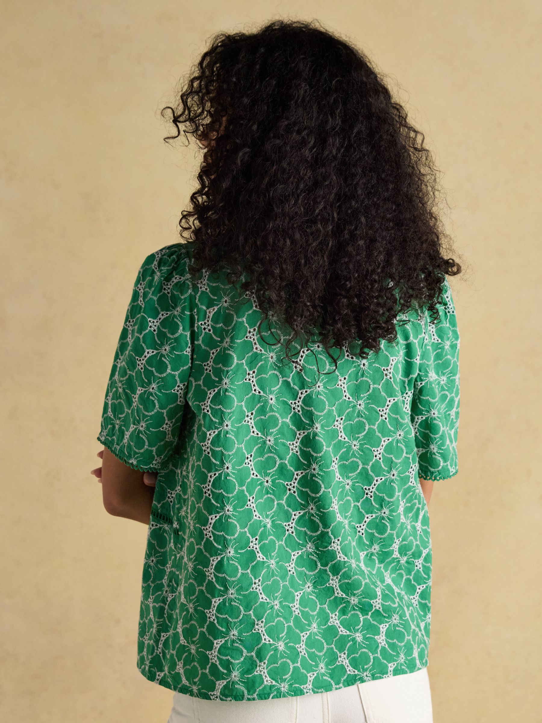 Remi Green Broderie Blouse - Image 2 of 7 Remi Green Broderie Blouse - Image 2 of 7