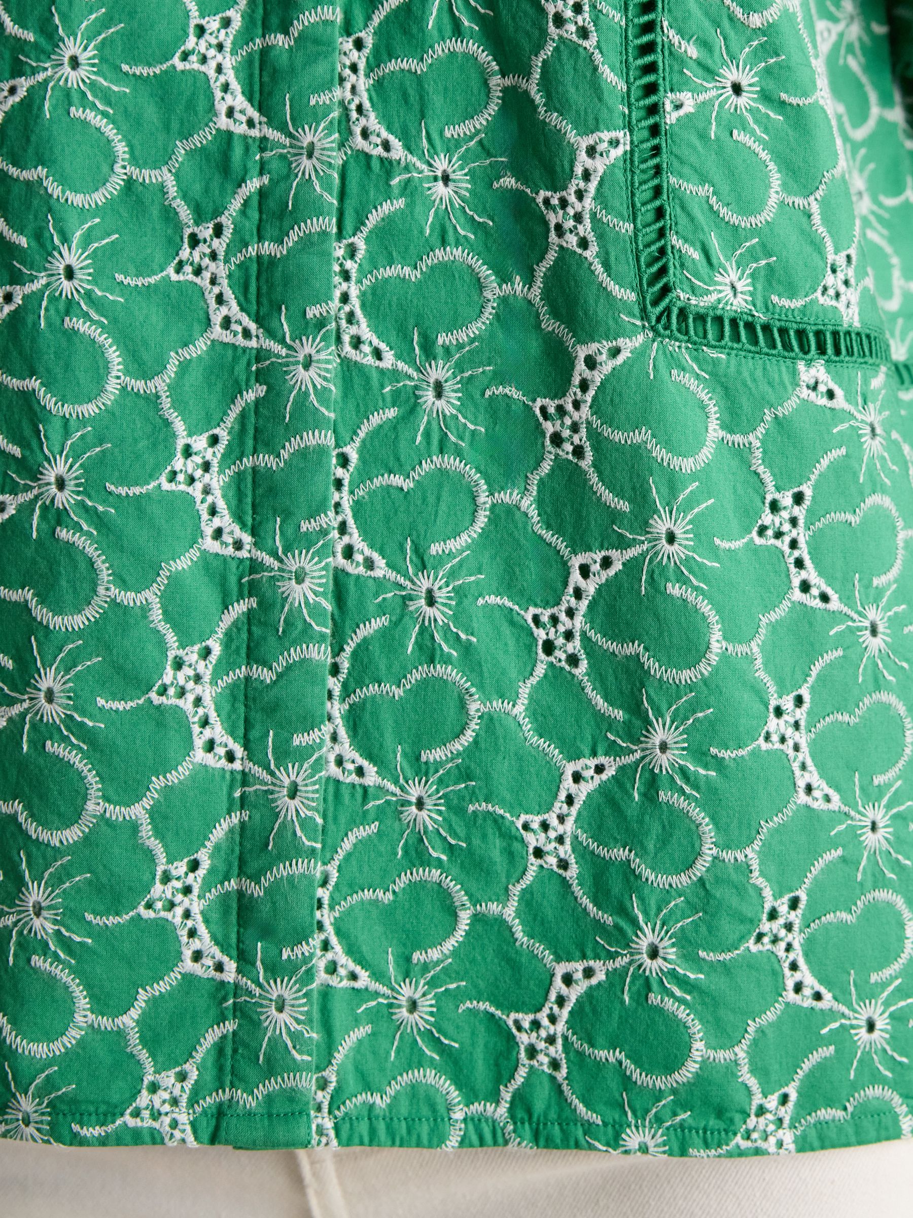 Remi Green Broderie Blouse - Image 5 of 7