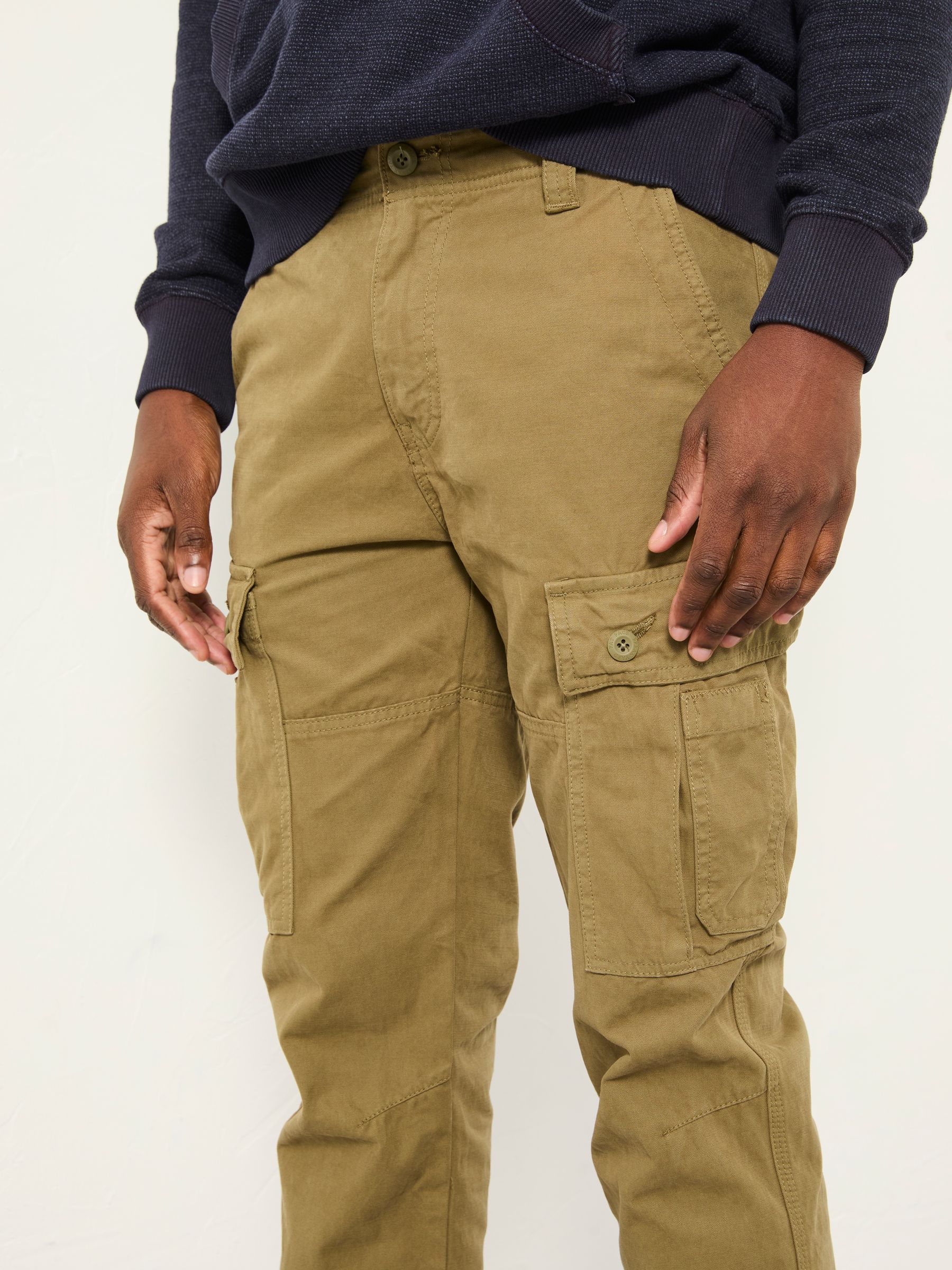Breakyard Olive Green Cargo Trousers - Image 3 of 5