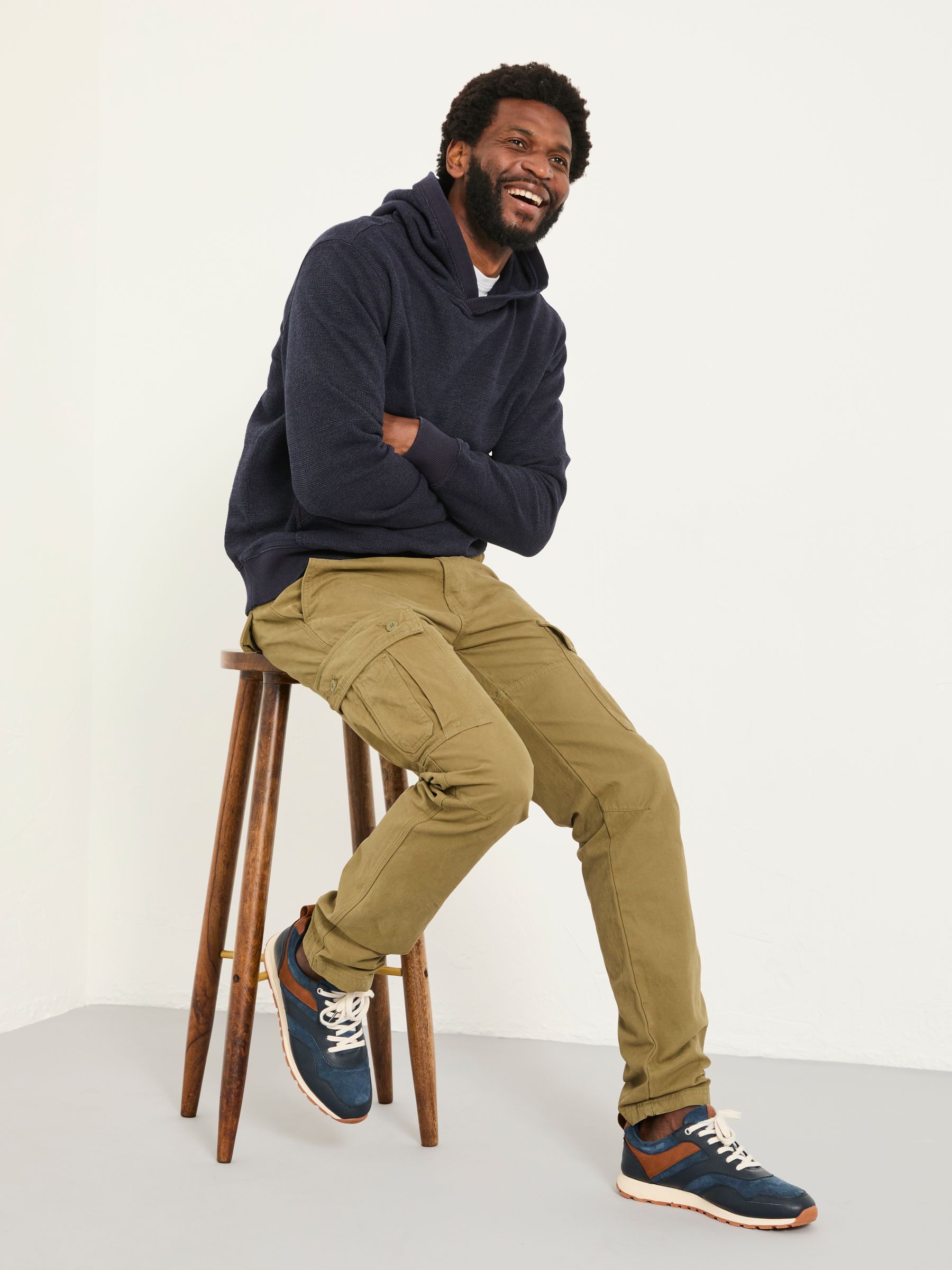 Breakyard Olive Green Cargo Trousers - Image 4 of 5