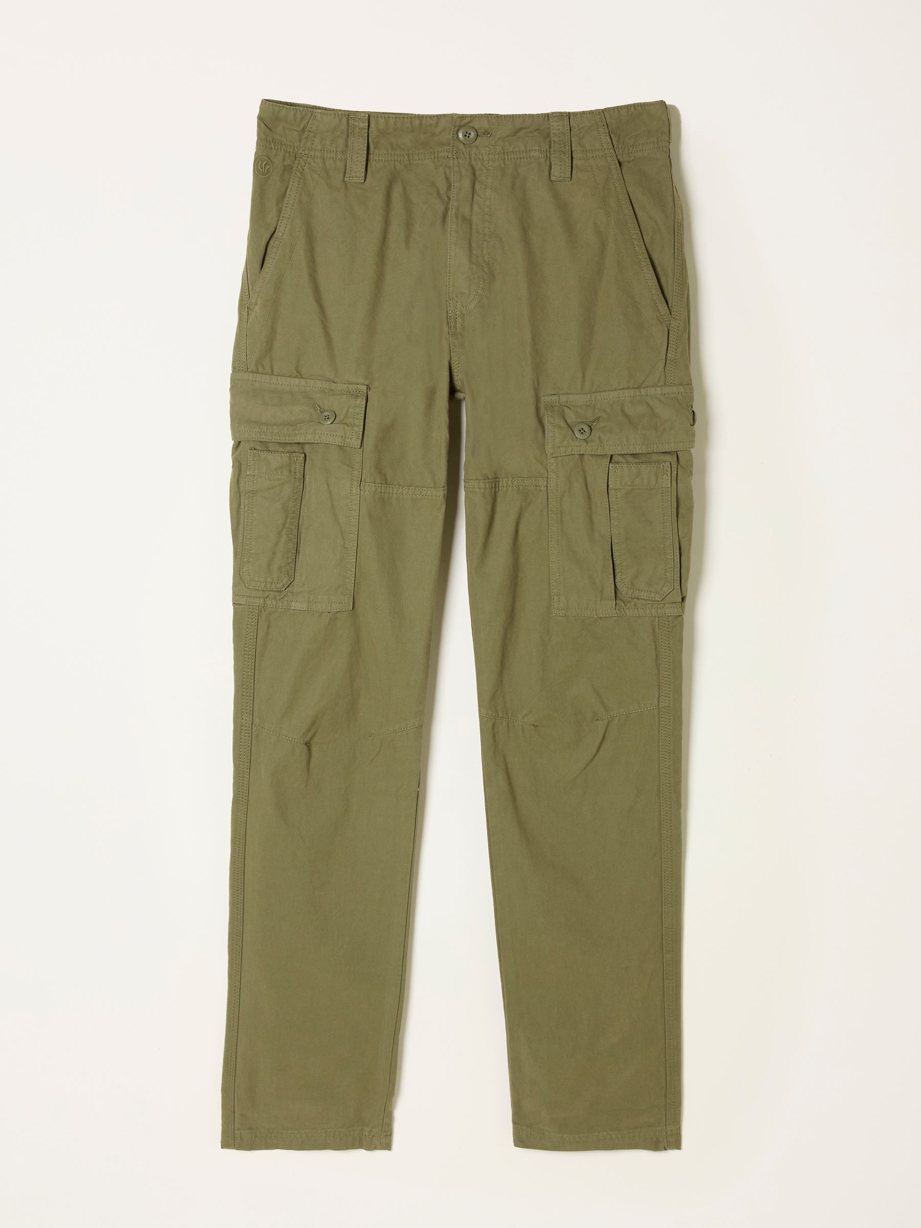 Breakyard Olive Green Straight Fit Cargo Trousers - Image 6 of 6