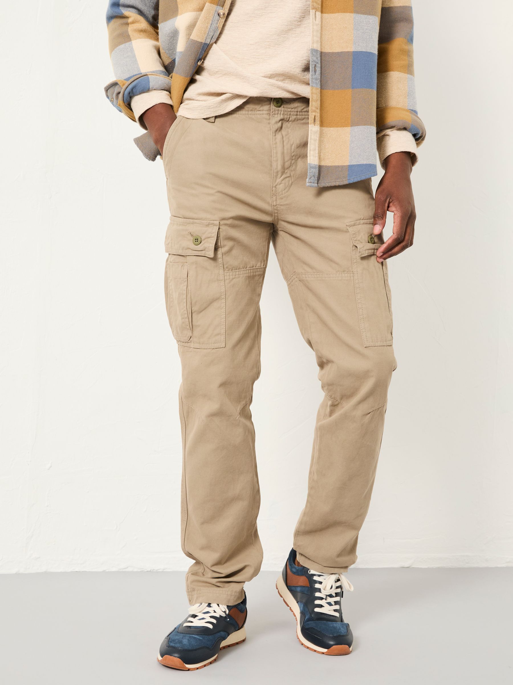 Breakyard Grey Cargo Trousers - Image 1 of 6