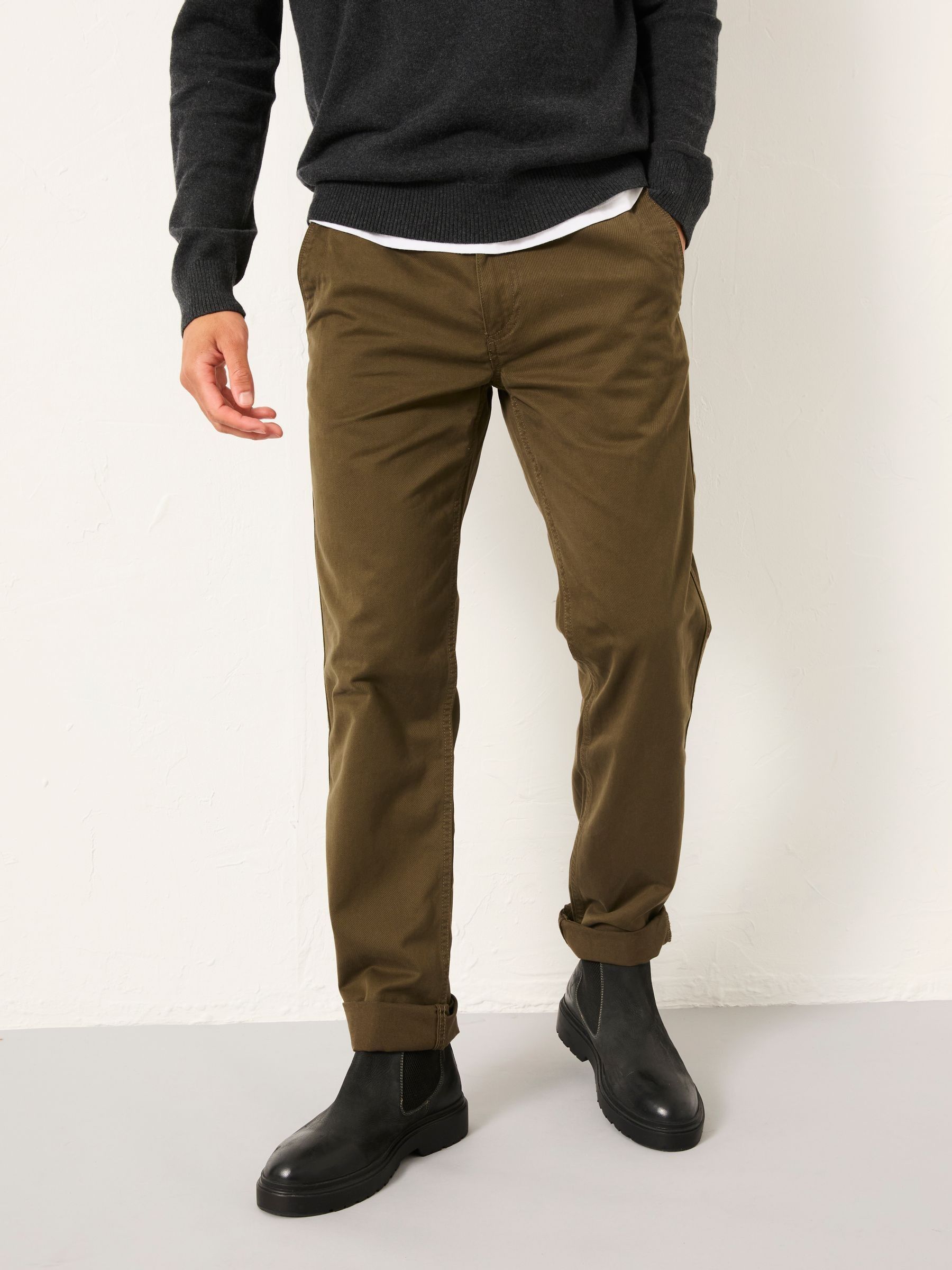 Dark Green Modern Coastal Chinos - Image 1 of 6