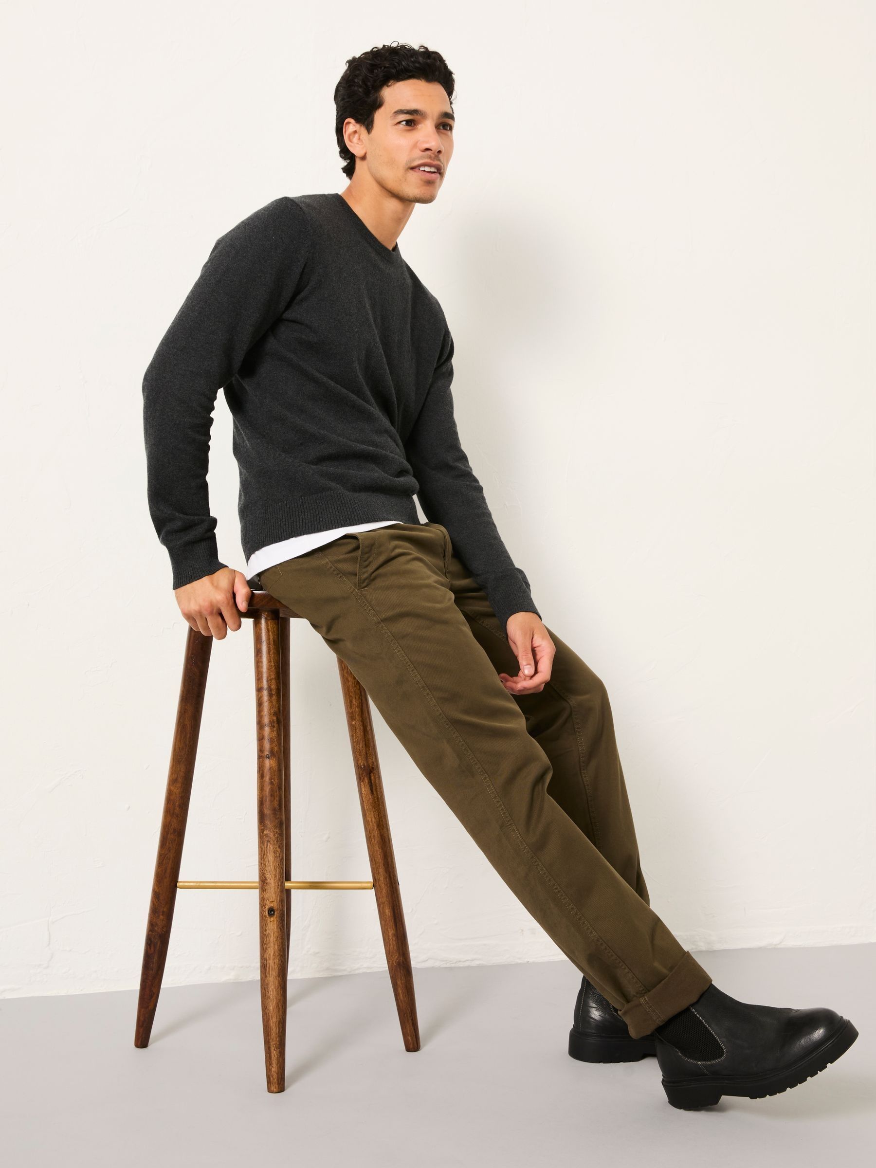 Dark Green Modern Coastal Chinos - Image 4 of 6