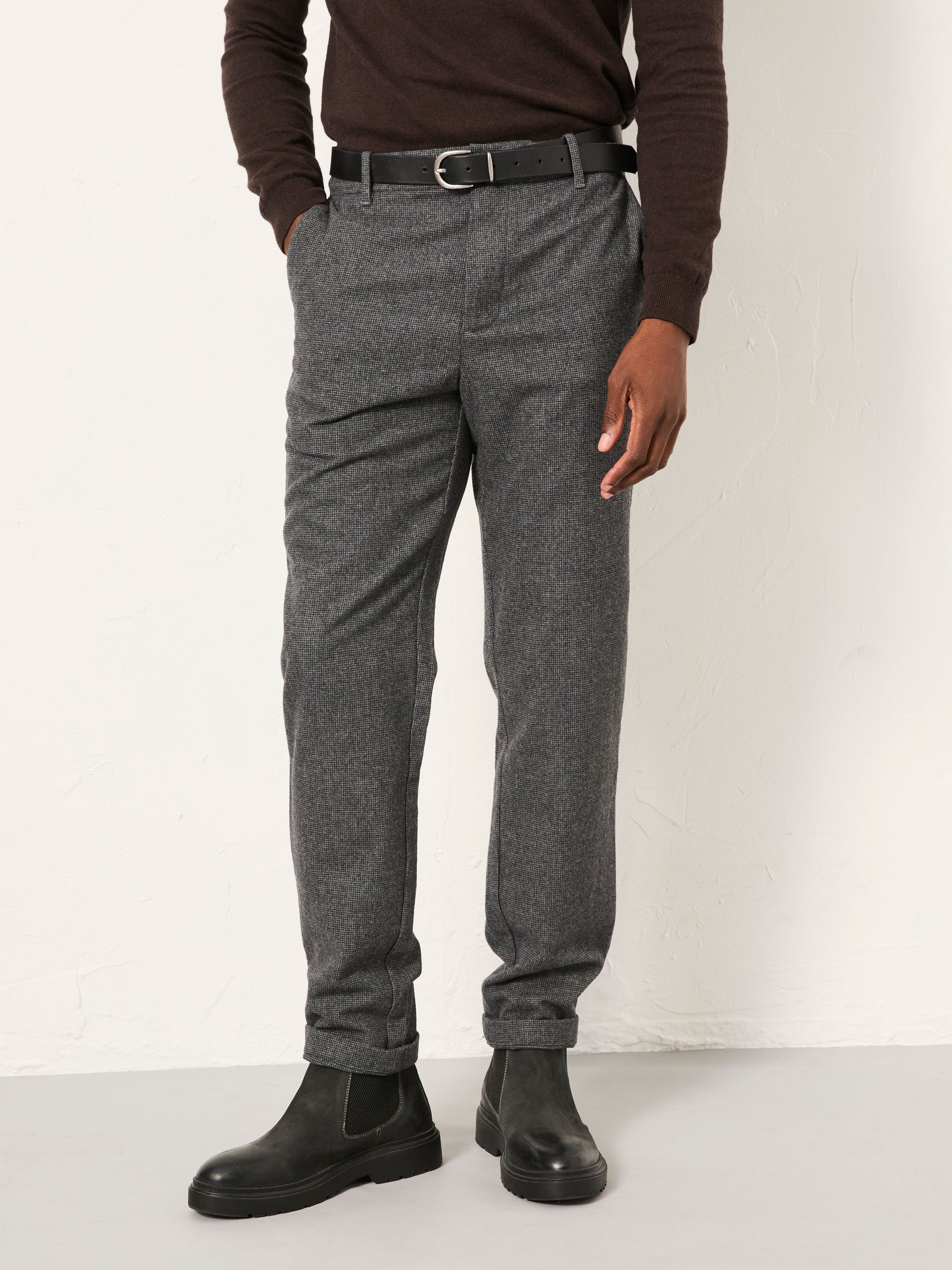 Tailored Fit Wool Mix Trousers