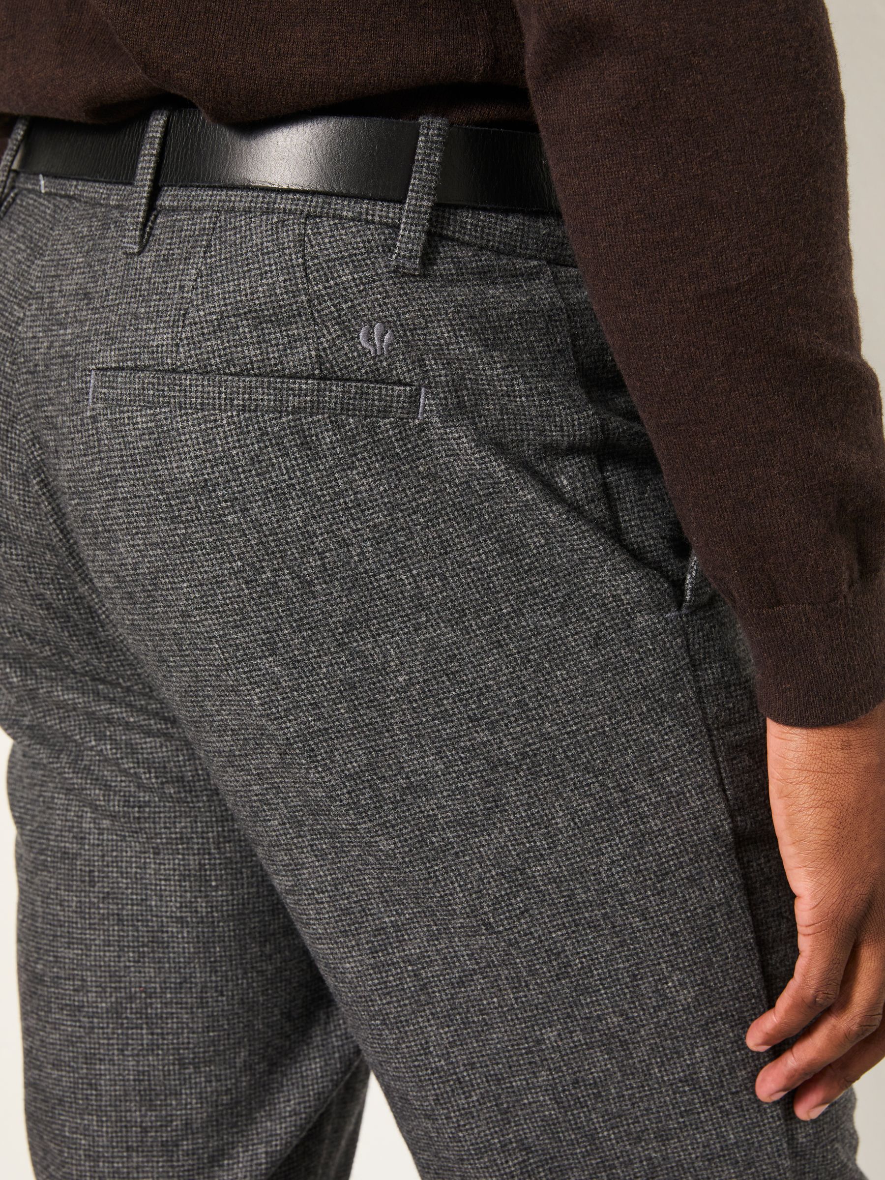 Lyme Grey Tailored Fit Wool Mix Trousers - Image 2 of 6