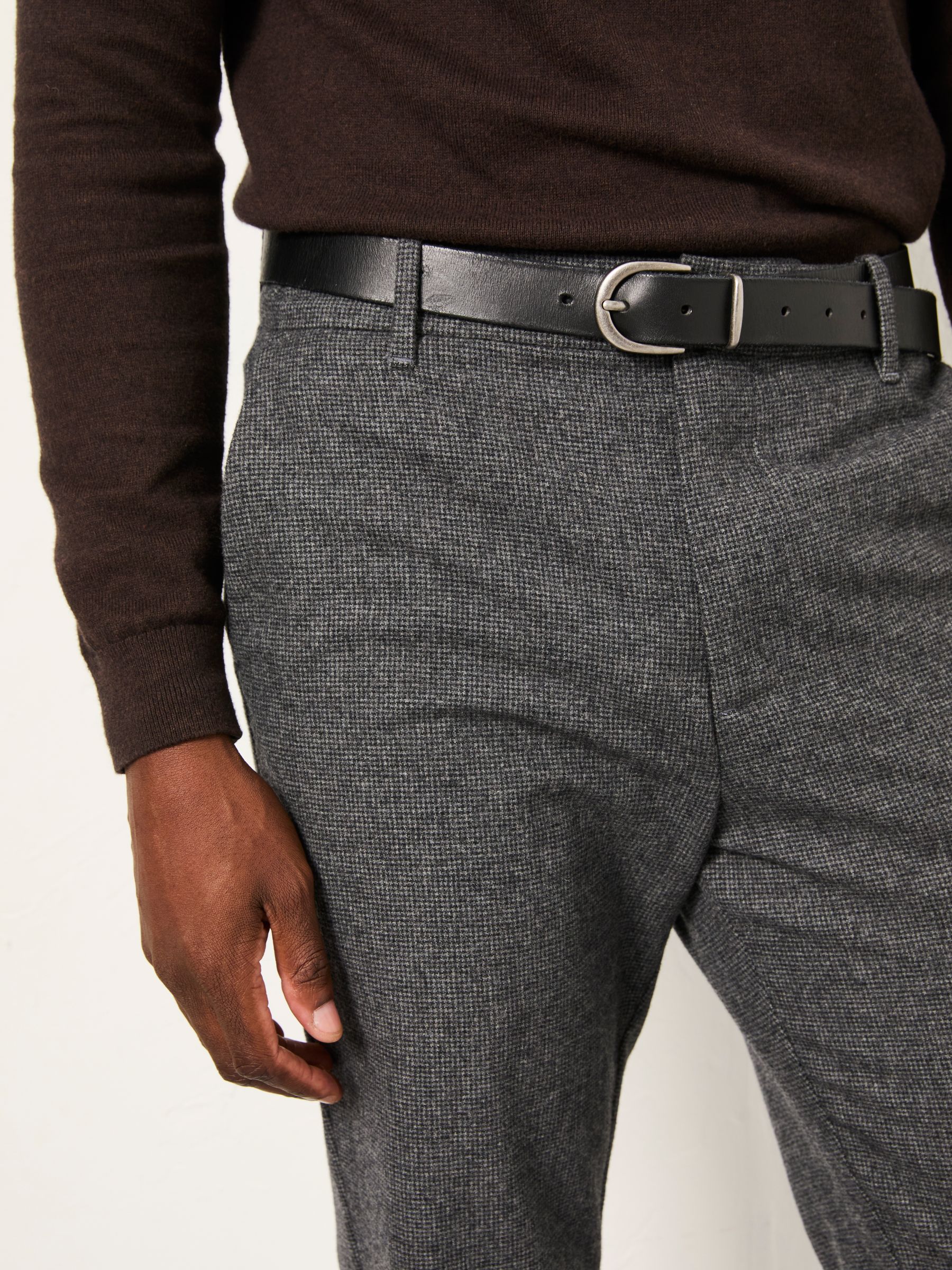 Lyme Grey Tailored Fit Wool Mix Trousers - Image 4 of 6