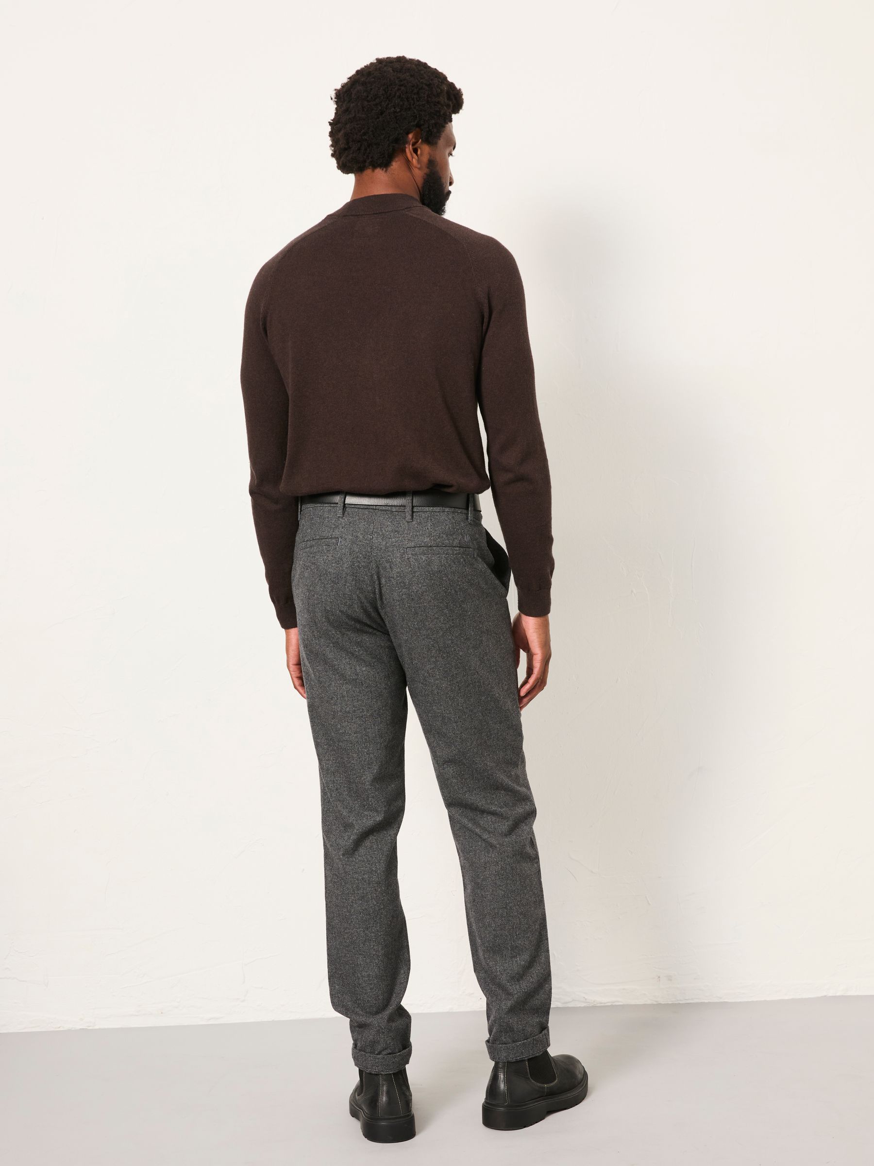 Lyme Grey Tailored Fit Wool Mix Trousers - Image 5 of 6