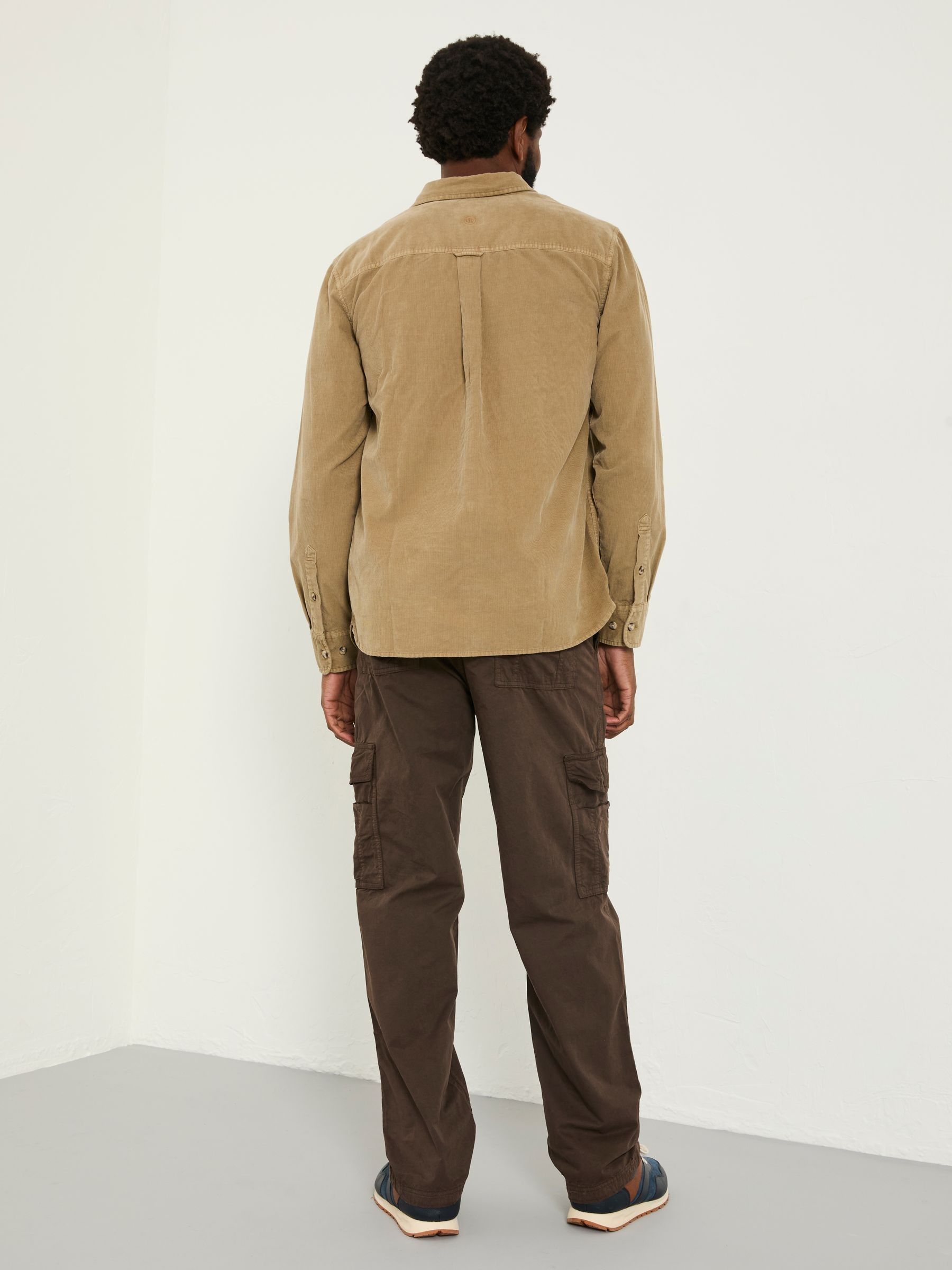 Bude Dark Brown Cargo Trousers - Image 2 of 5
