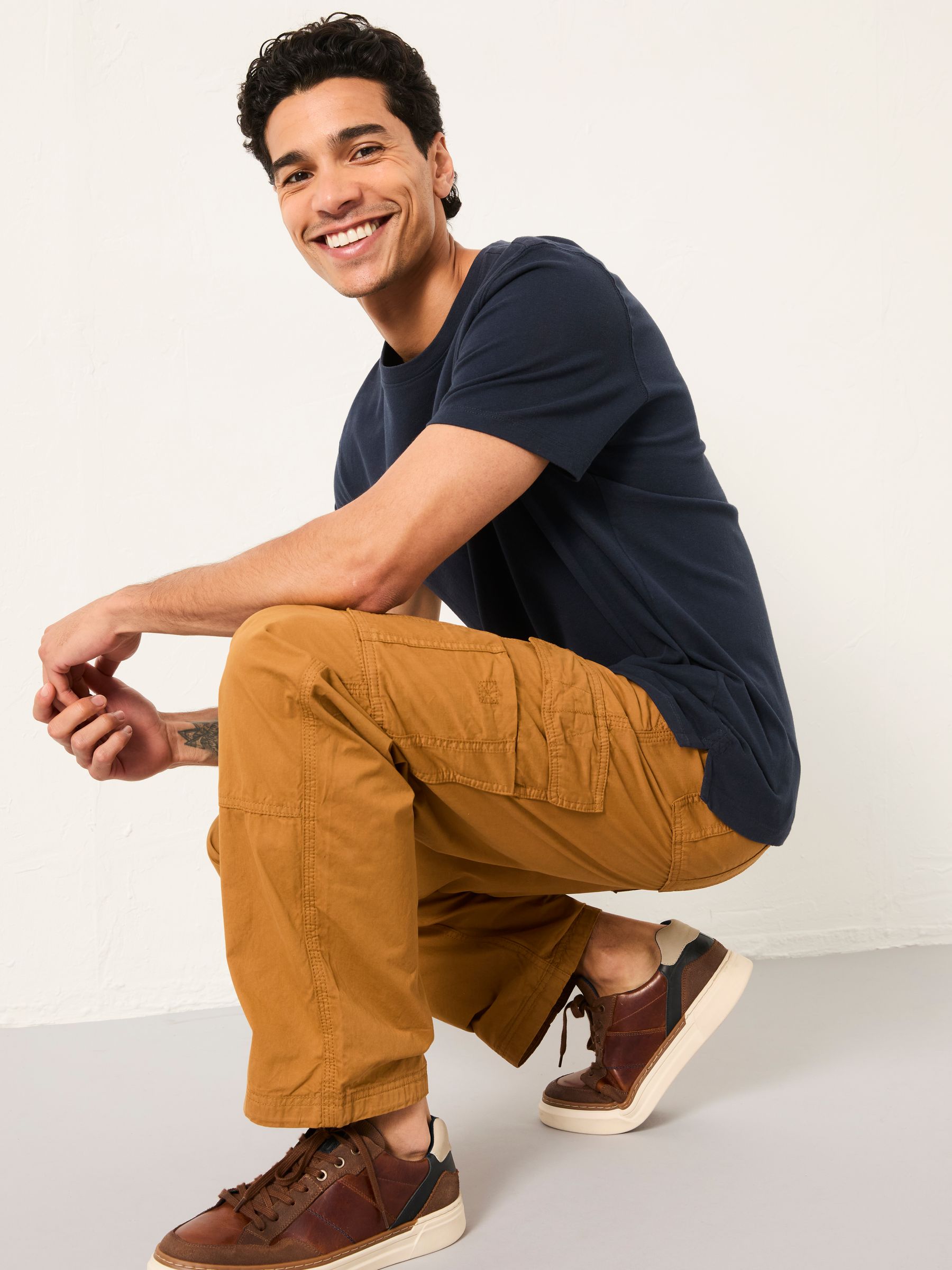 Bude Tan Brown Cargo Trousers - Image 3 of 5
