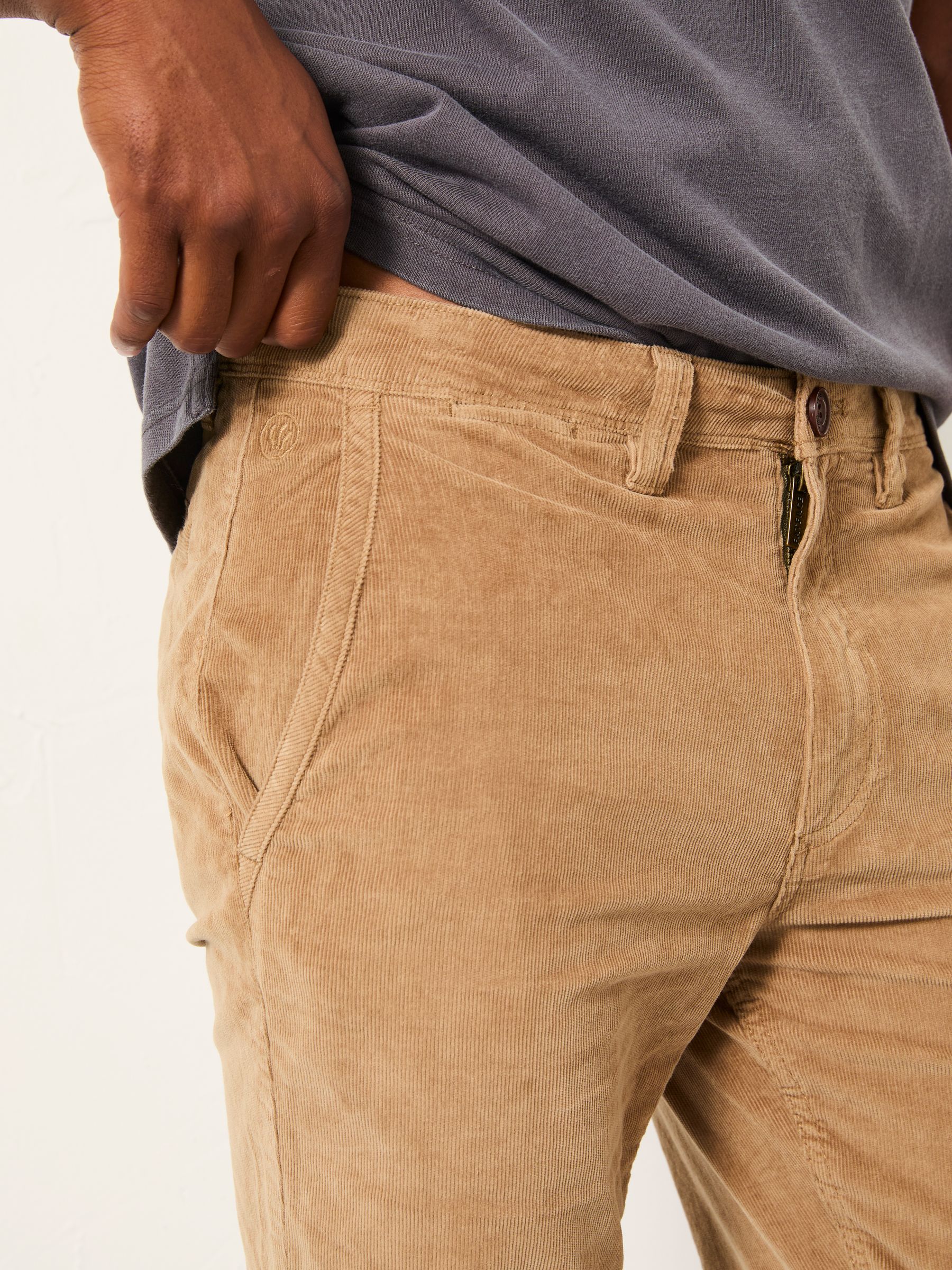 Natural Straight Cord Chino Trousers - Image 3 of 6