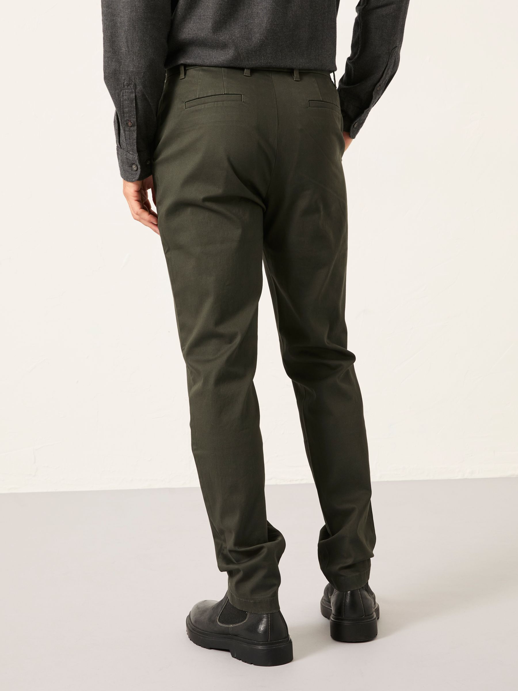Bosbury Dark Green Tailored Fit Smart Chino Trousers | FatFace USA
