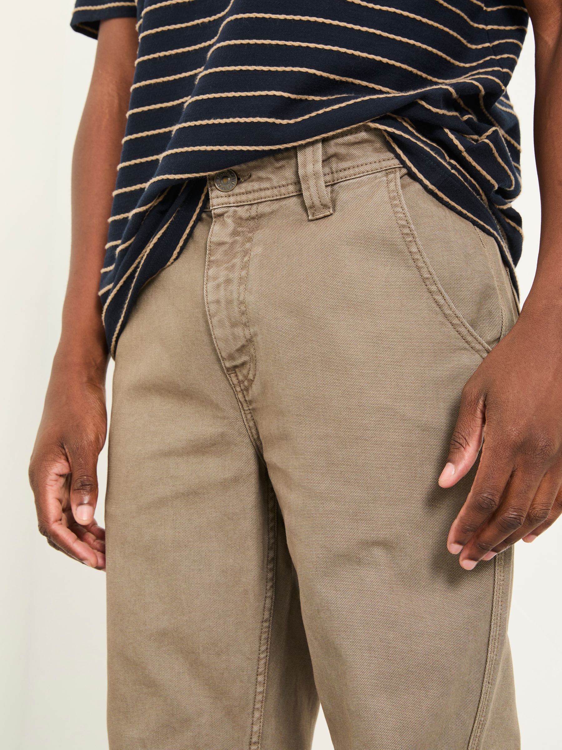Wardley Grey Loose Fit Canvas Utility Trousers - Image 3 of 6