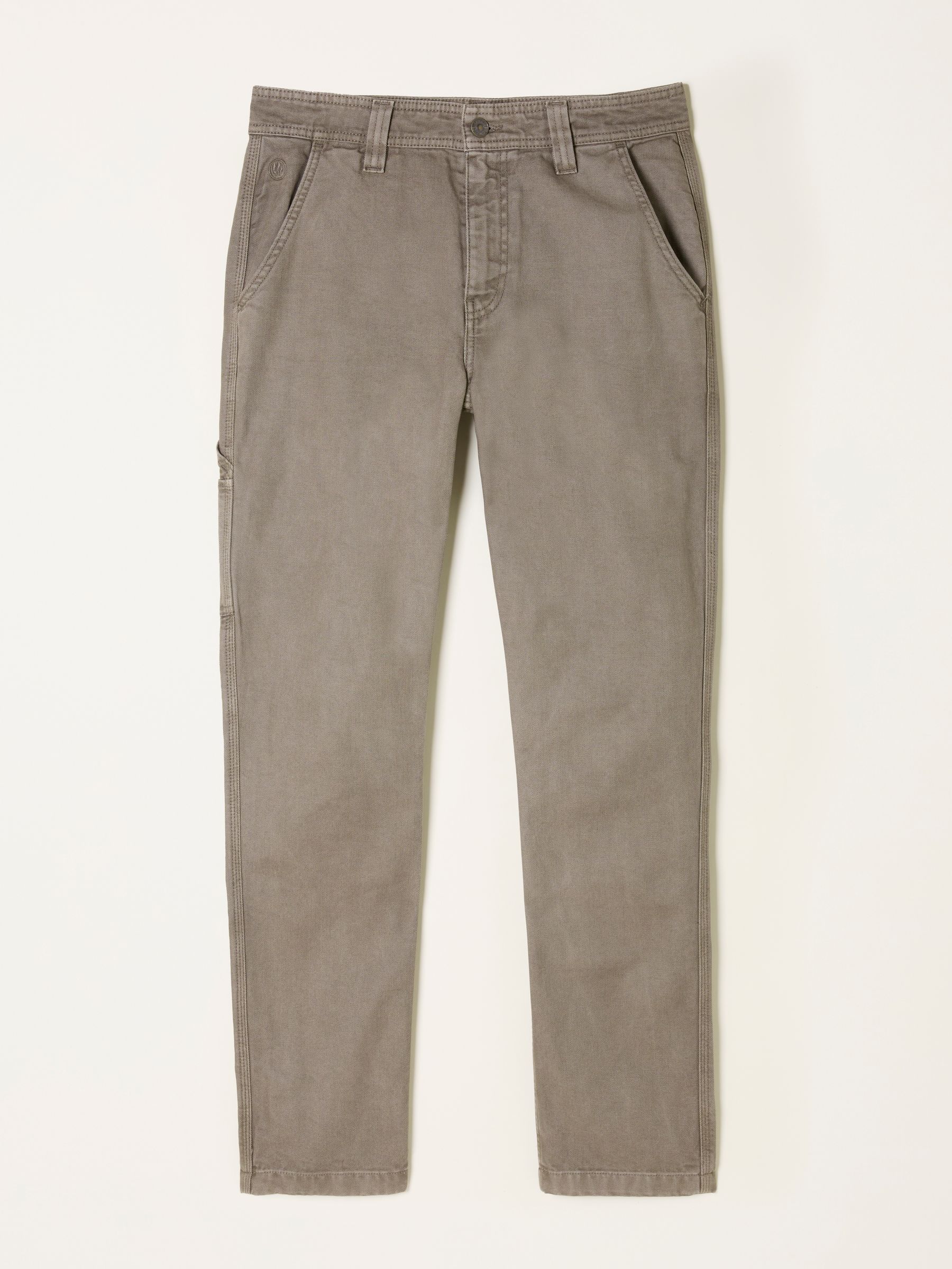 Wardley Grey Loose Fit Canvas Utility Trousers - Image 6 of 6