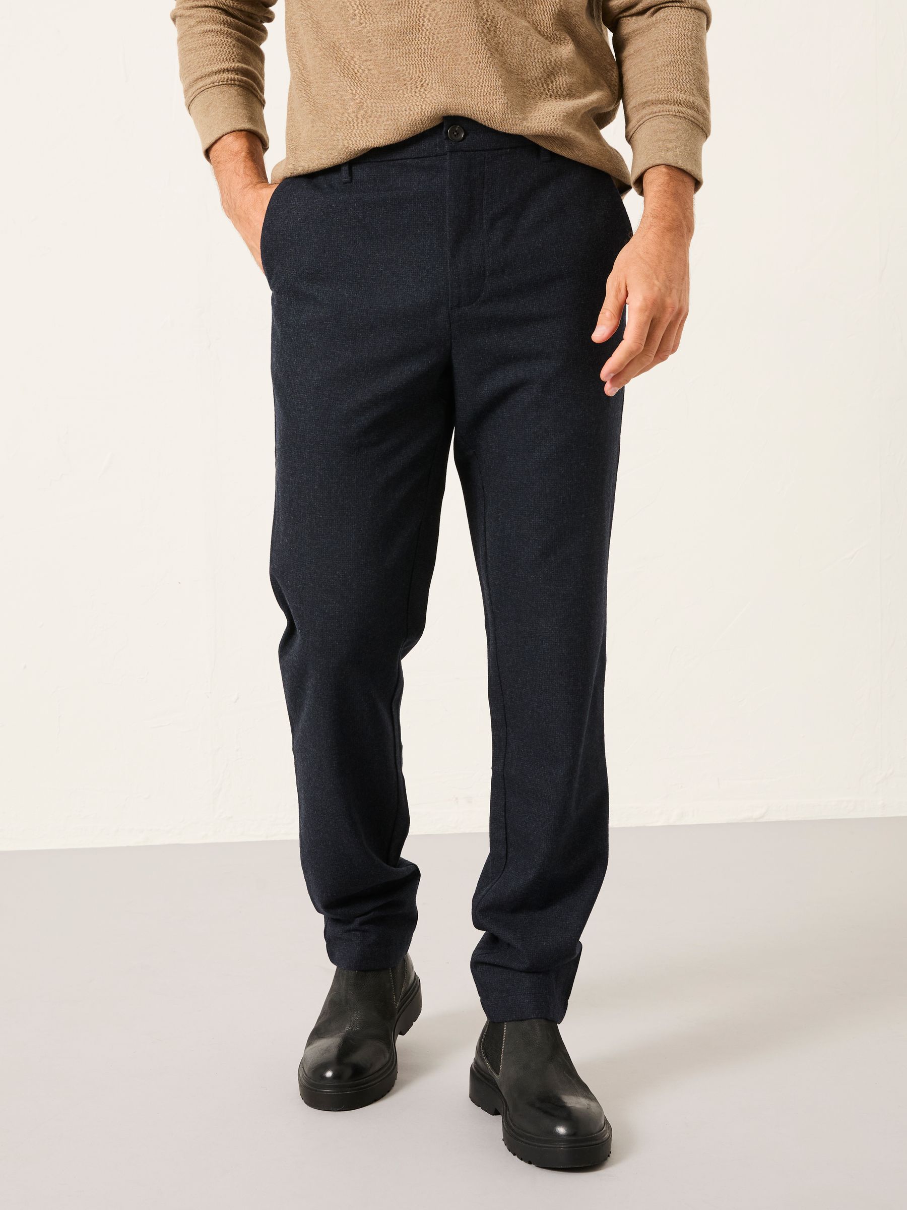 Tailored Fit Wool Mix Trousers