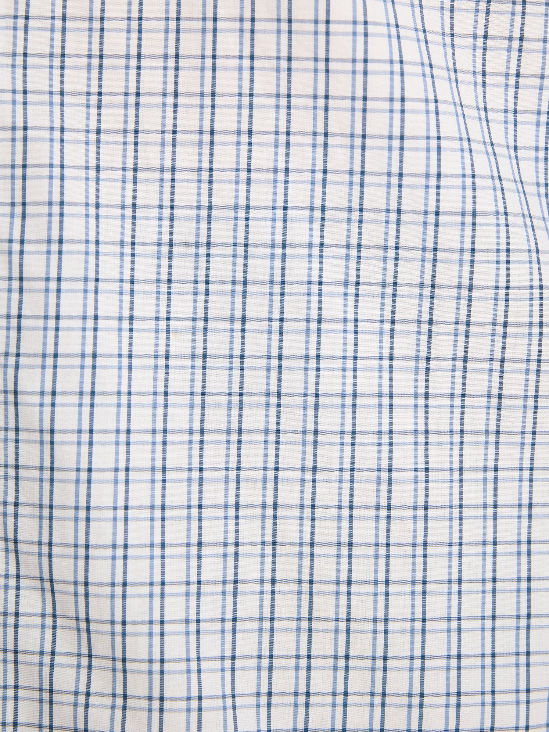 2 Pack Pink Stripe/Blue Check Lightweight Cotton Shirts Classic Fit - Image 8 of 11